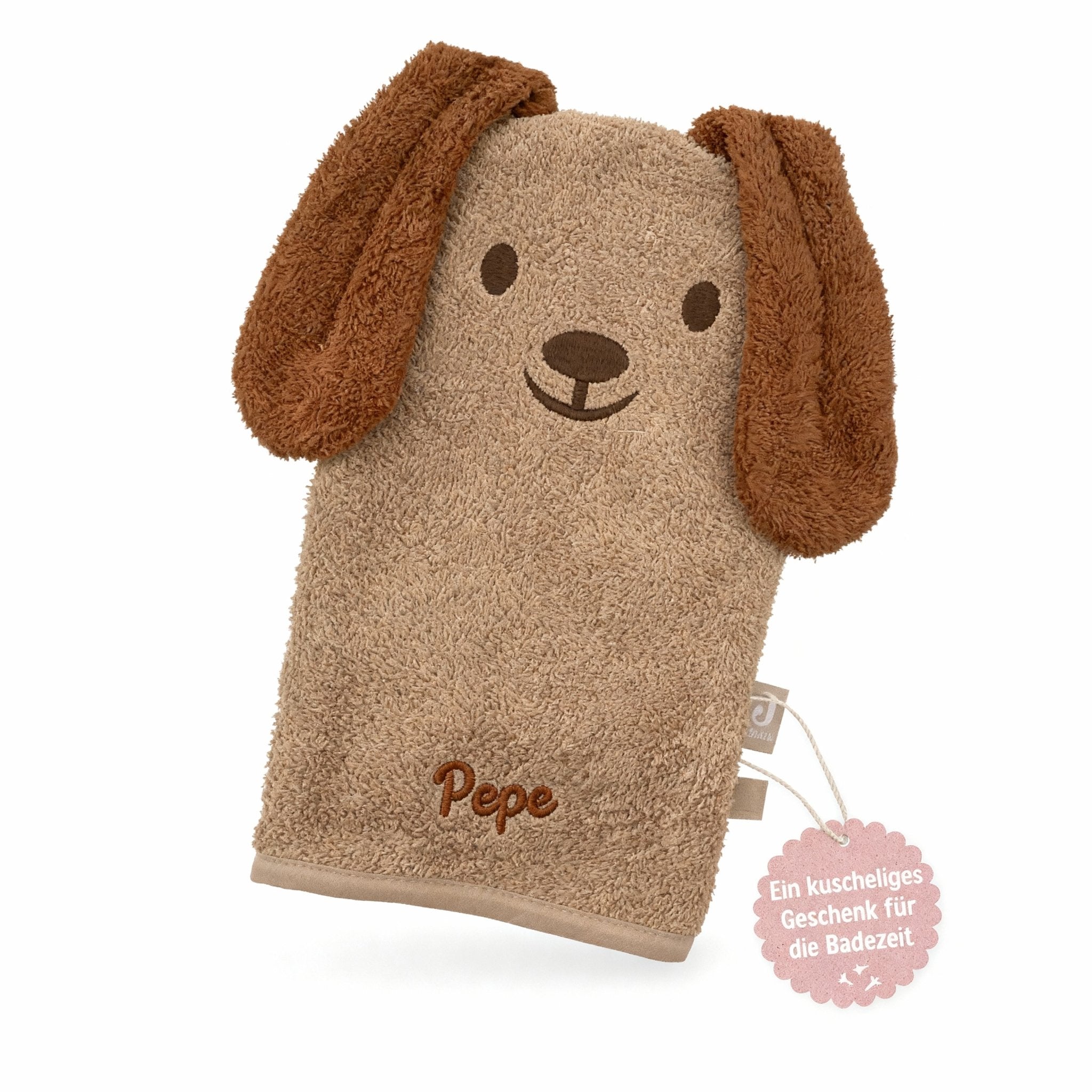 JOLLEIN Hund oder Katze Baby Waschhandschuh Frottee - wunderwunsch