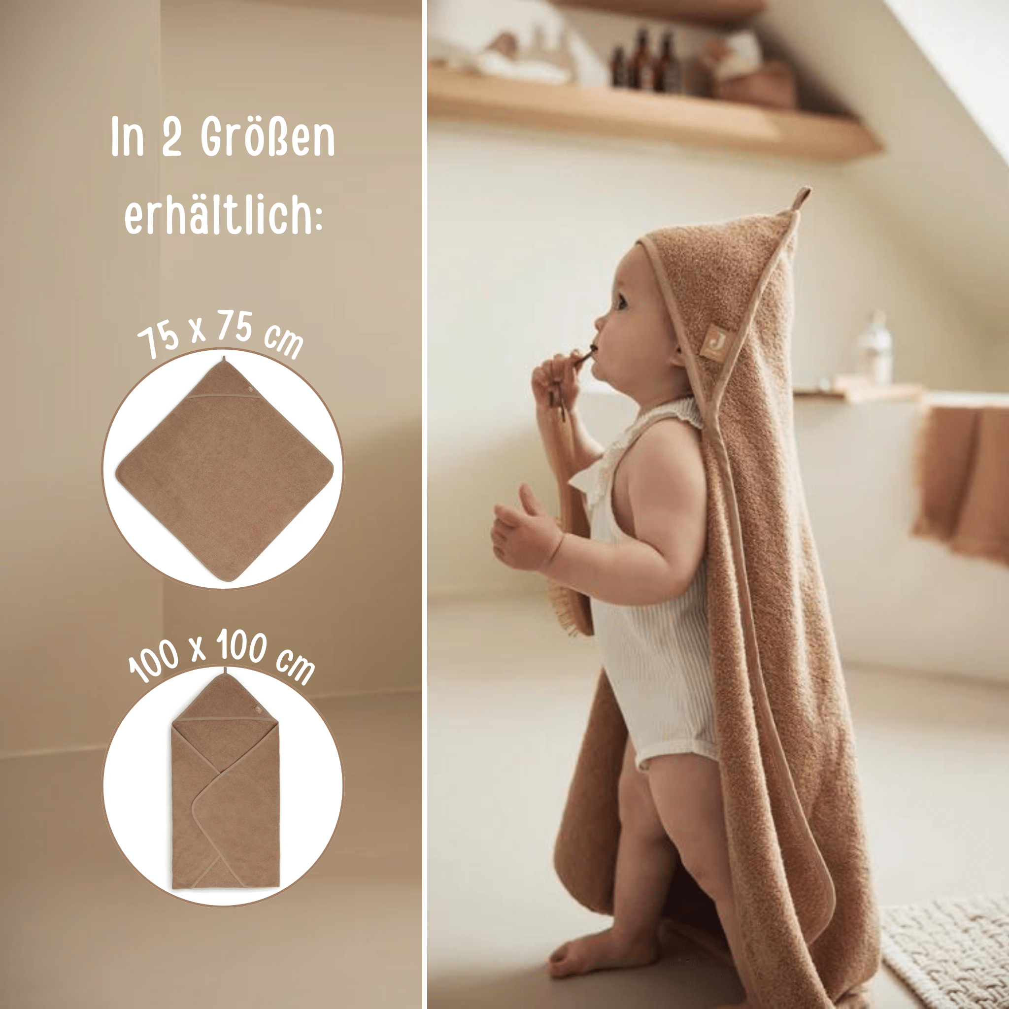 JOLLEIN Kapuzenhandtuch Frottee - wunderwunsch