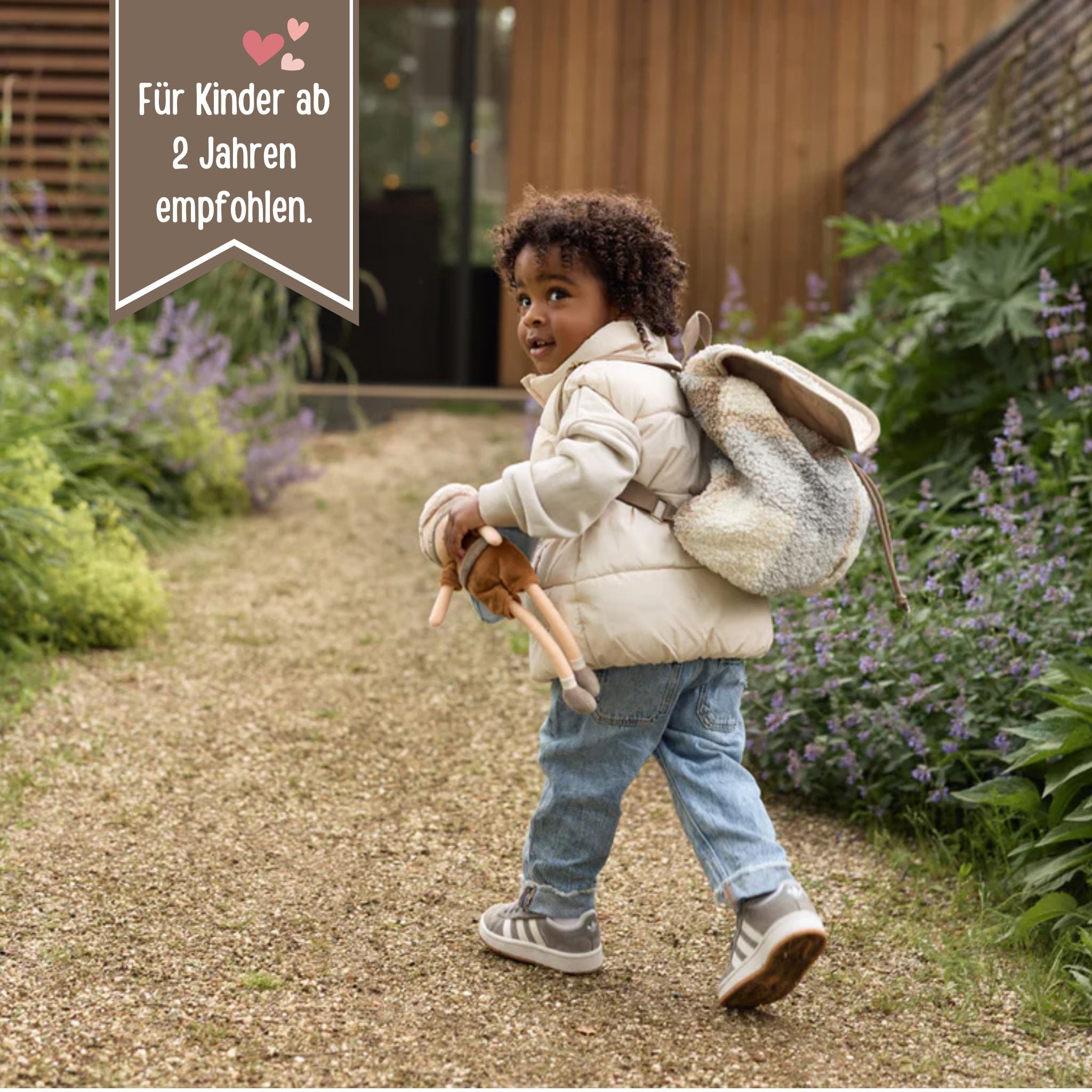 JOLLEIN Kinder Tagesrucksack personalisiert - Zweige oder Kariert - wunderwunsch