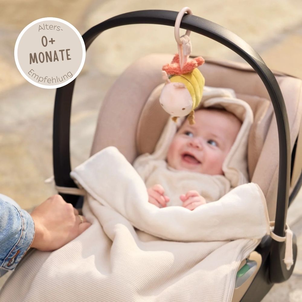 JOLLEIN Kinderwagenanhänger Biene personalisierbar - wunderwunsch