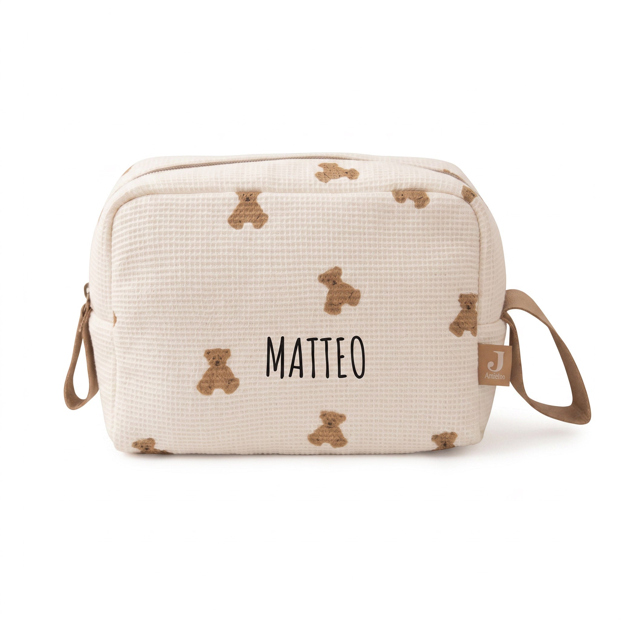 JOLLEIN Kulturtasche personalisiert - Bär - wunderwunsch
