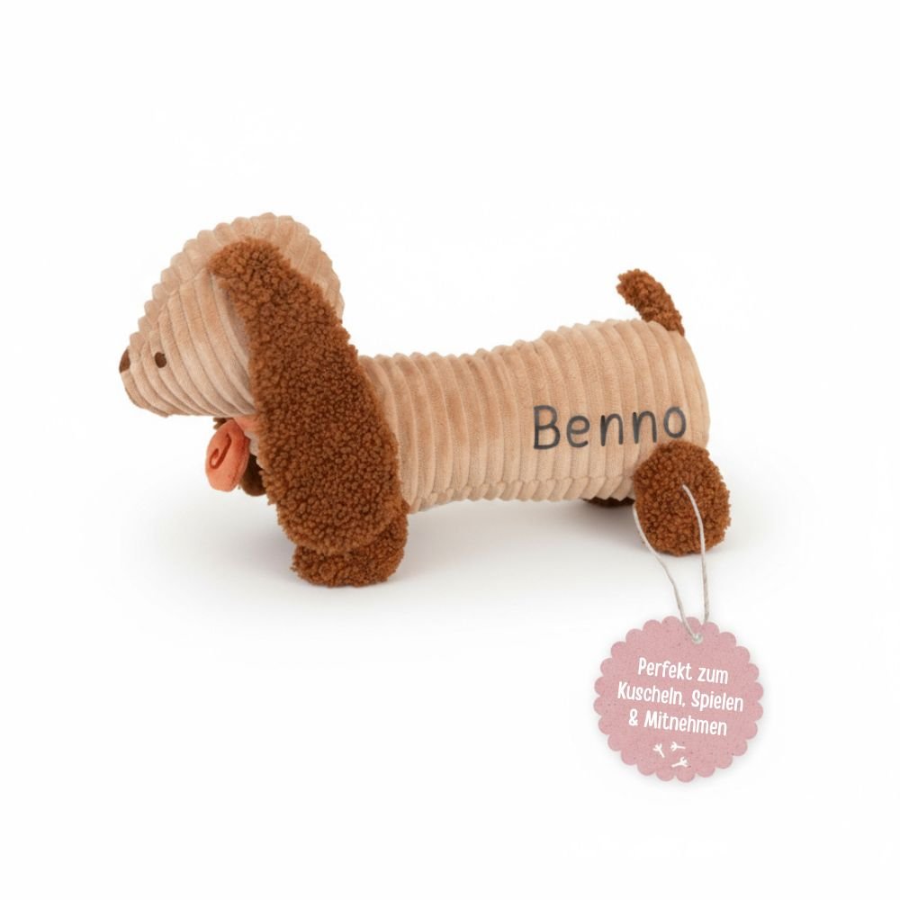 JOLLEIN Kuscheltier Dackel personalisierbar - wunderwunsch