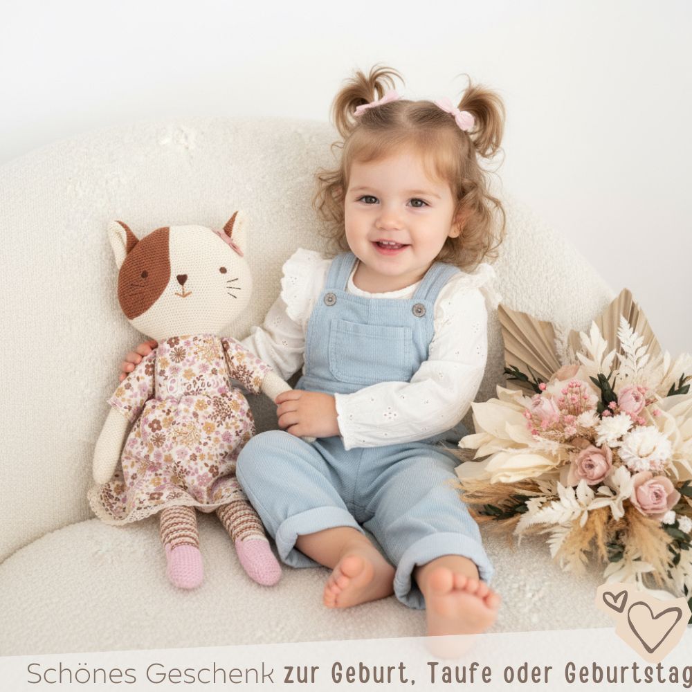 JOLLEIN Kuscheltier Hund oder Katze personalisierbar - wunderwunsch