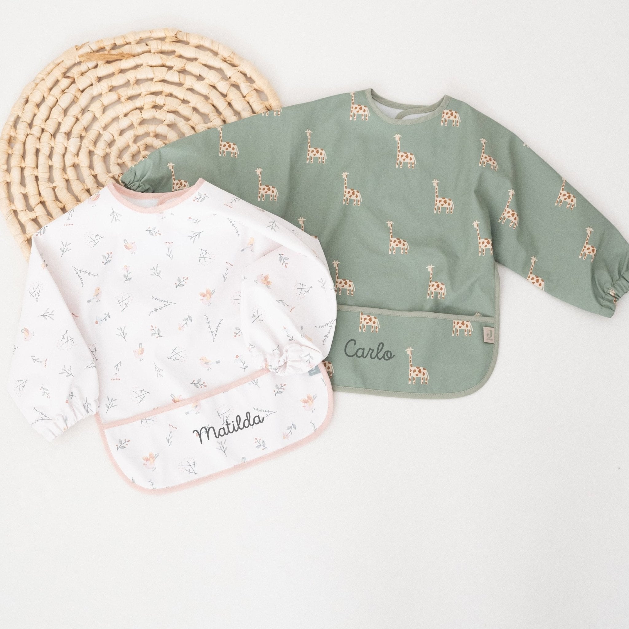 JOLLEIN Lätzchen mit Ärmeln personalisiert - wunderwunsch