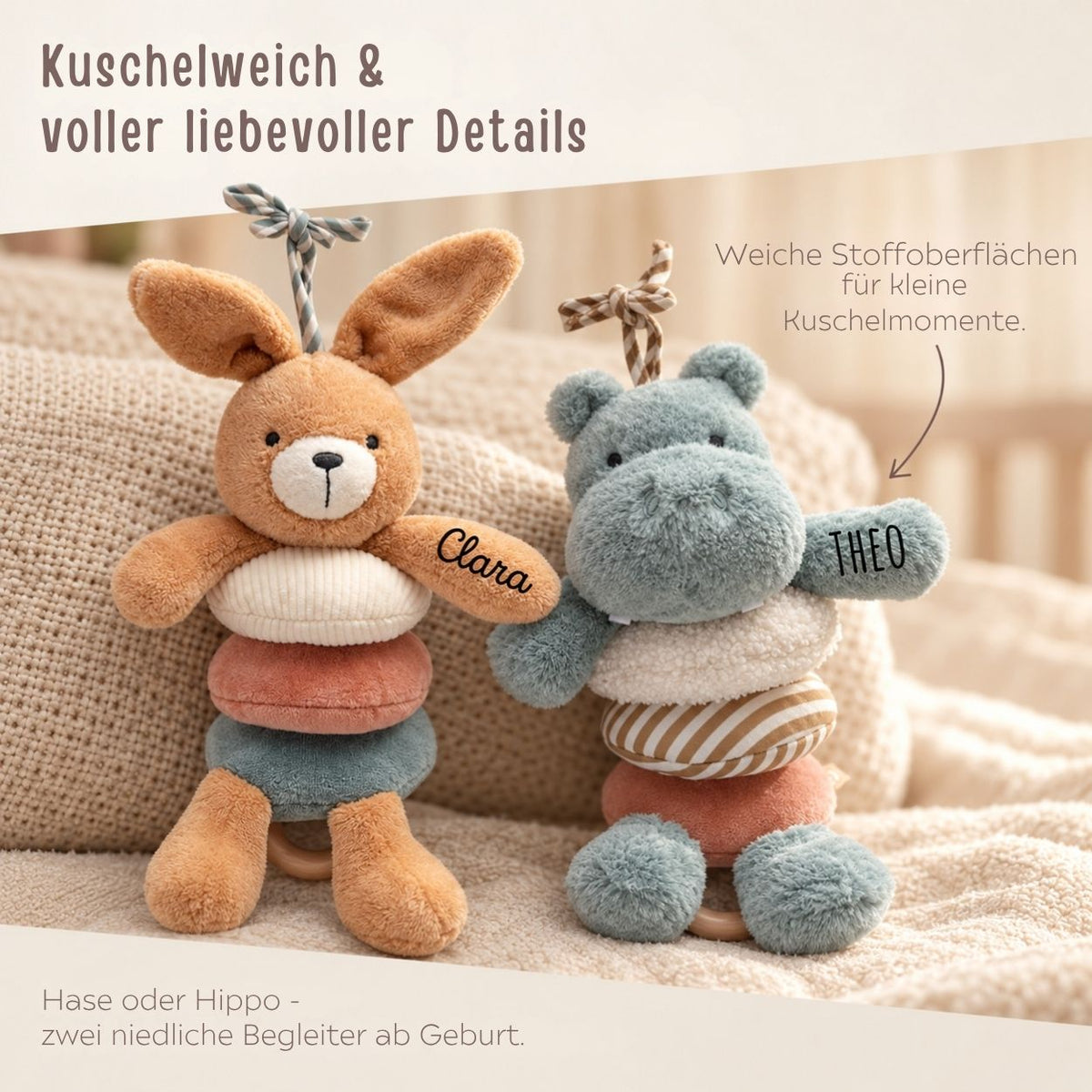 JOLLEIN Plüsch Spieluhr personalisiert - Jollies - wunderwunsch