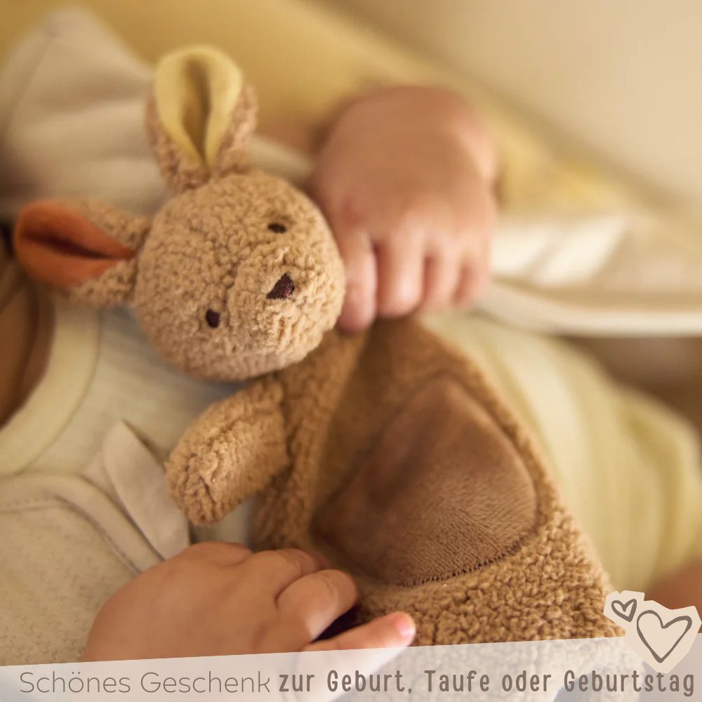 JOLLEIN Schmusetuch Känguru personalisierbar - wunderwunsch
