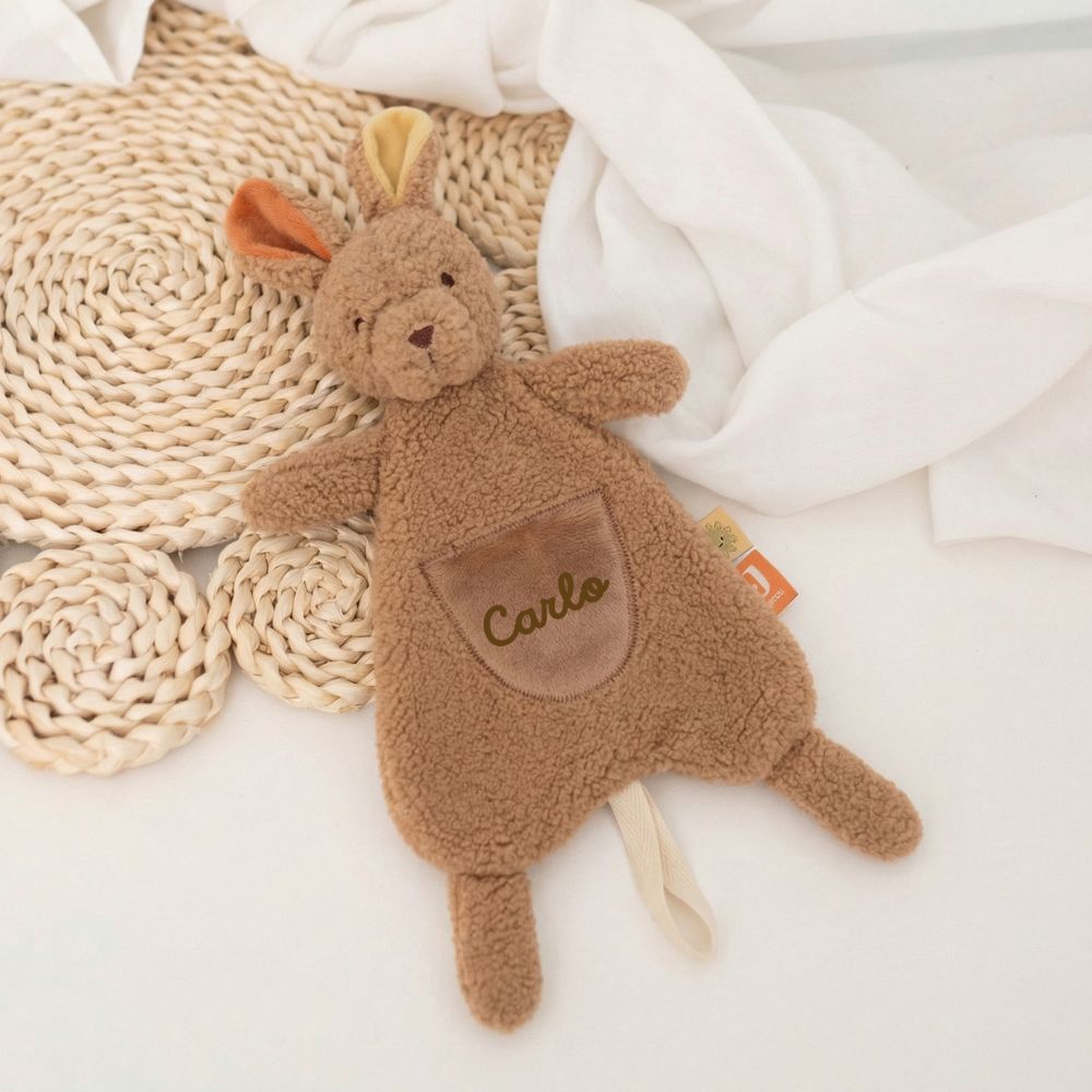 JOLLEIN Schmusetuch Känguru personalisierbar - wunderwunsch