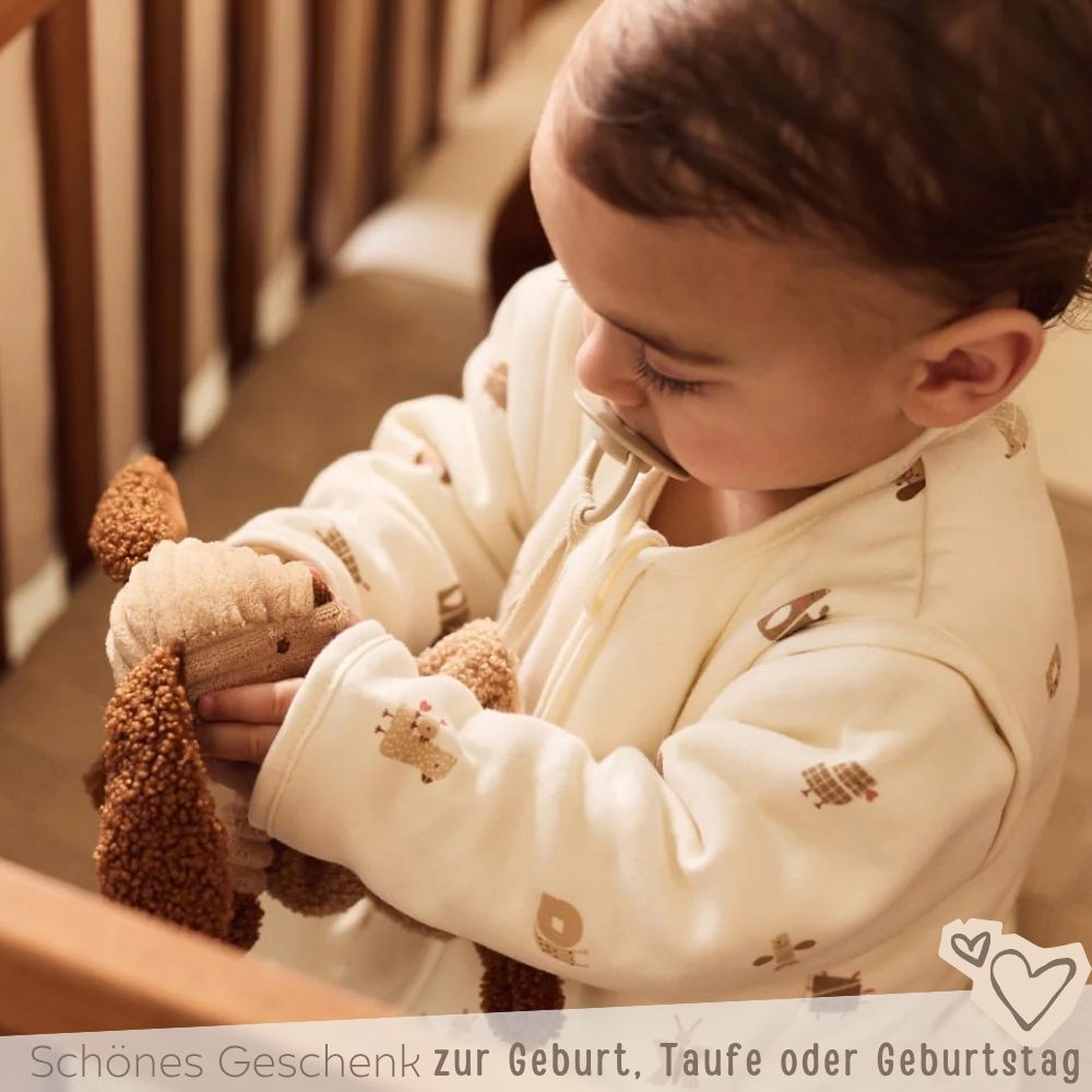 JOLLEIN Schmusetuch personalisiert - Hund Boucle - wunderwunsch