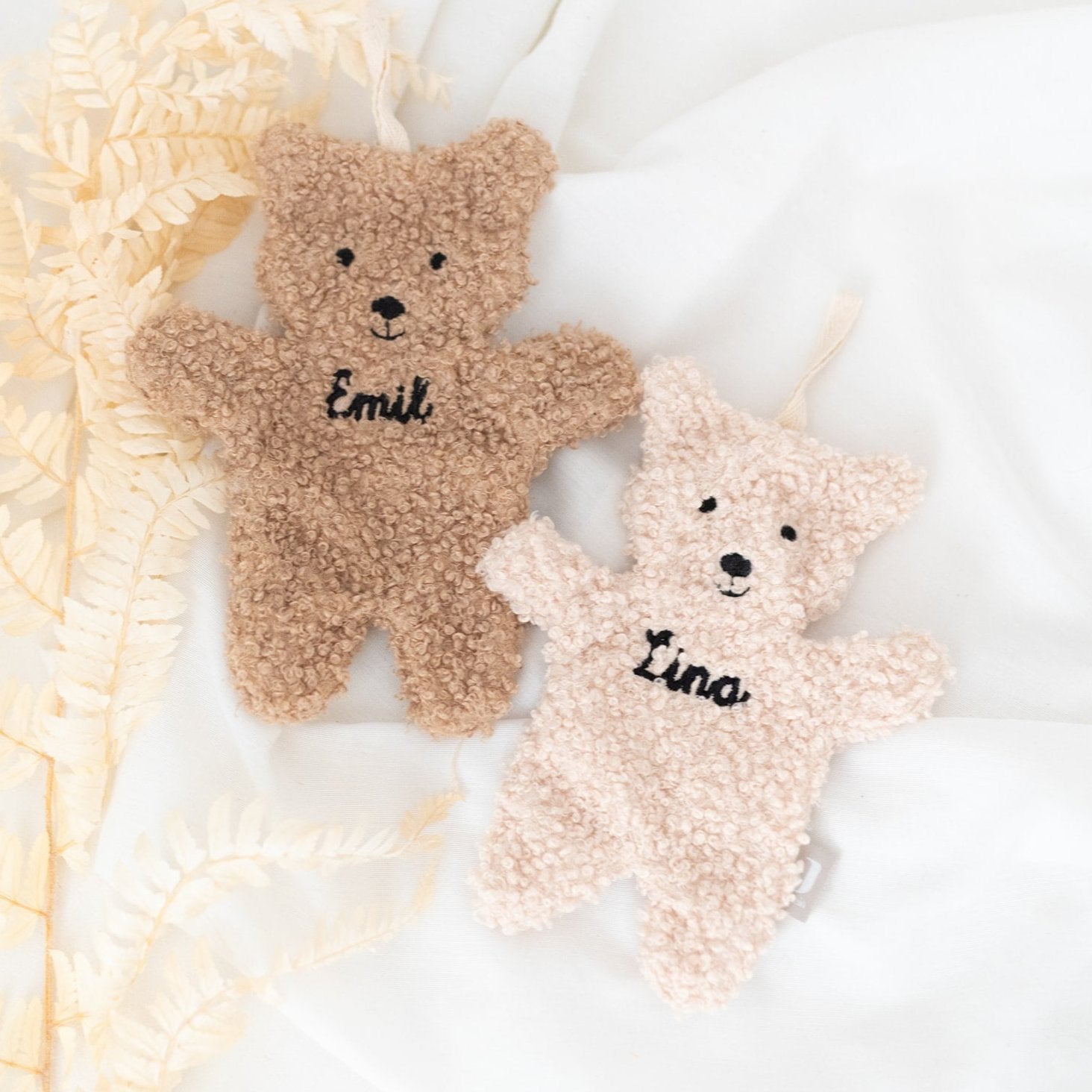 JOLLEIN Schmusetuch Plüsch Teddybär - wunderwunsch