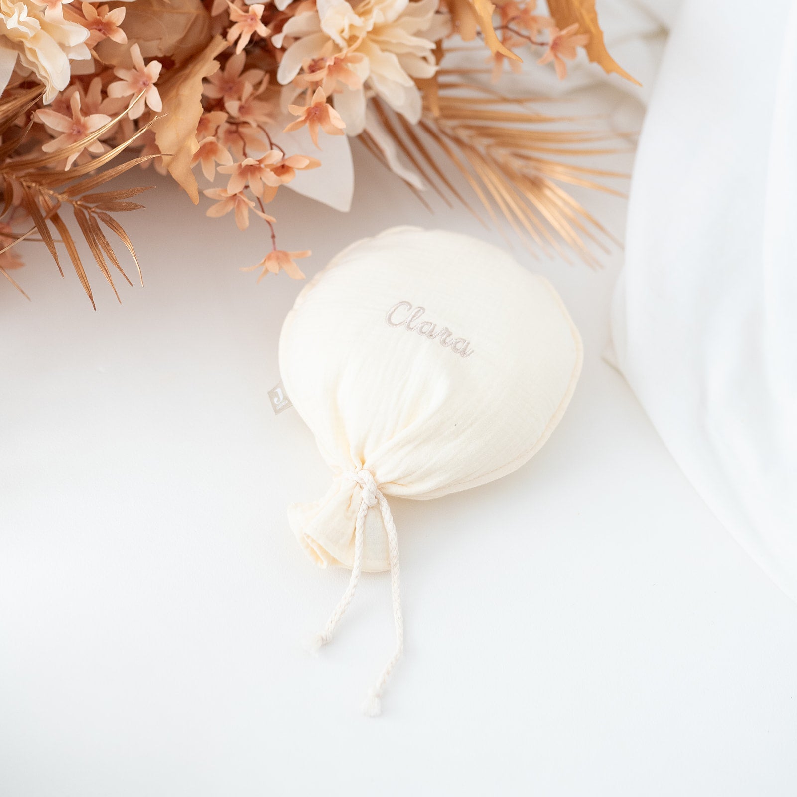 JOLLEIN Stoffballon Kinderzimmer - creme und braun - wunderwunsch