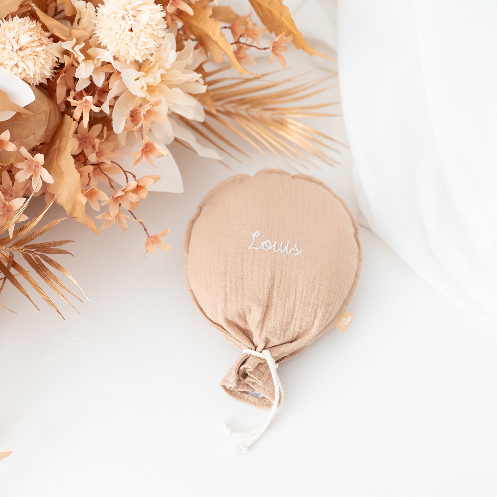 JOLLEIN Stoffballon Kinderzimmer - creme und braun - wunderwunsch