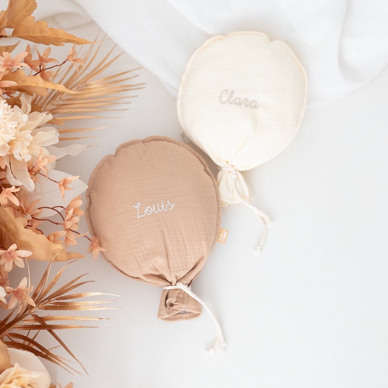 JOLLEIN Stoffballon Kinderzimmer - creme und braun - wunderwunsch