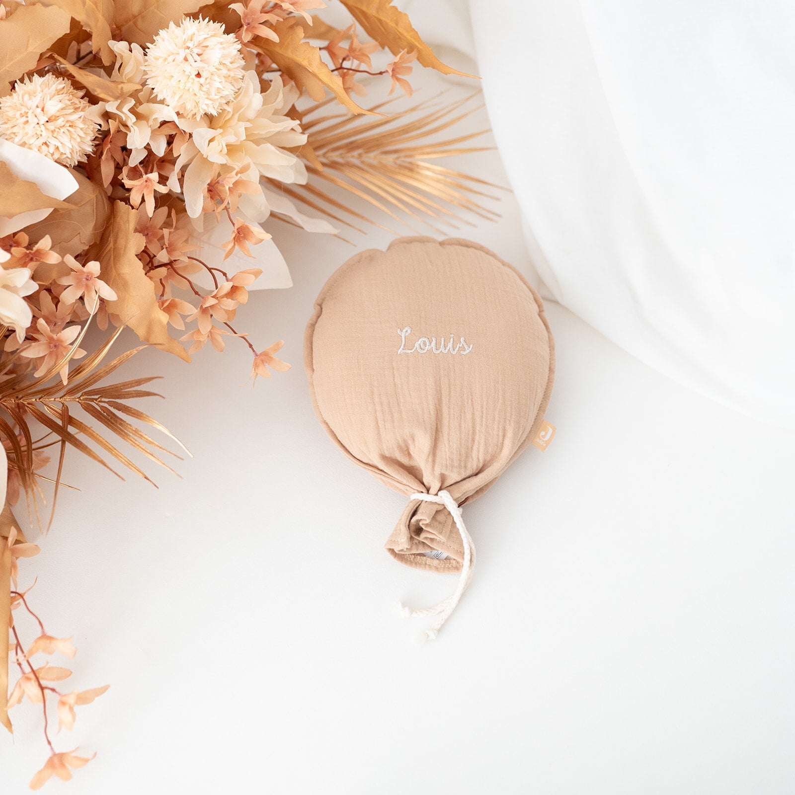 JOLLEIN Stoffballon Kinderzimmer - creme und braun - wunderwunsch
