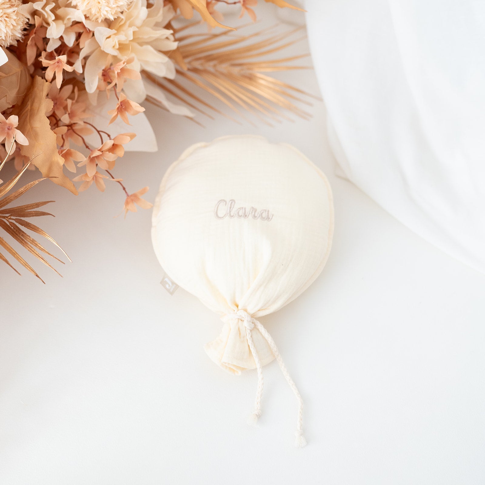 JOLLEIN Stoffballon Kinderzimmer - creme und braun - wunderwunsch