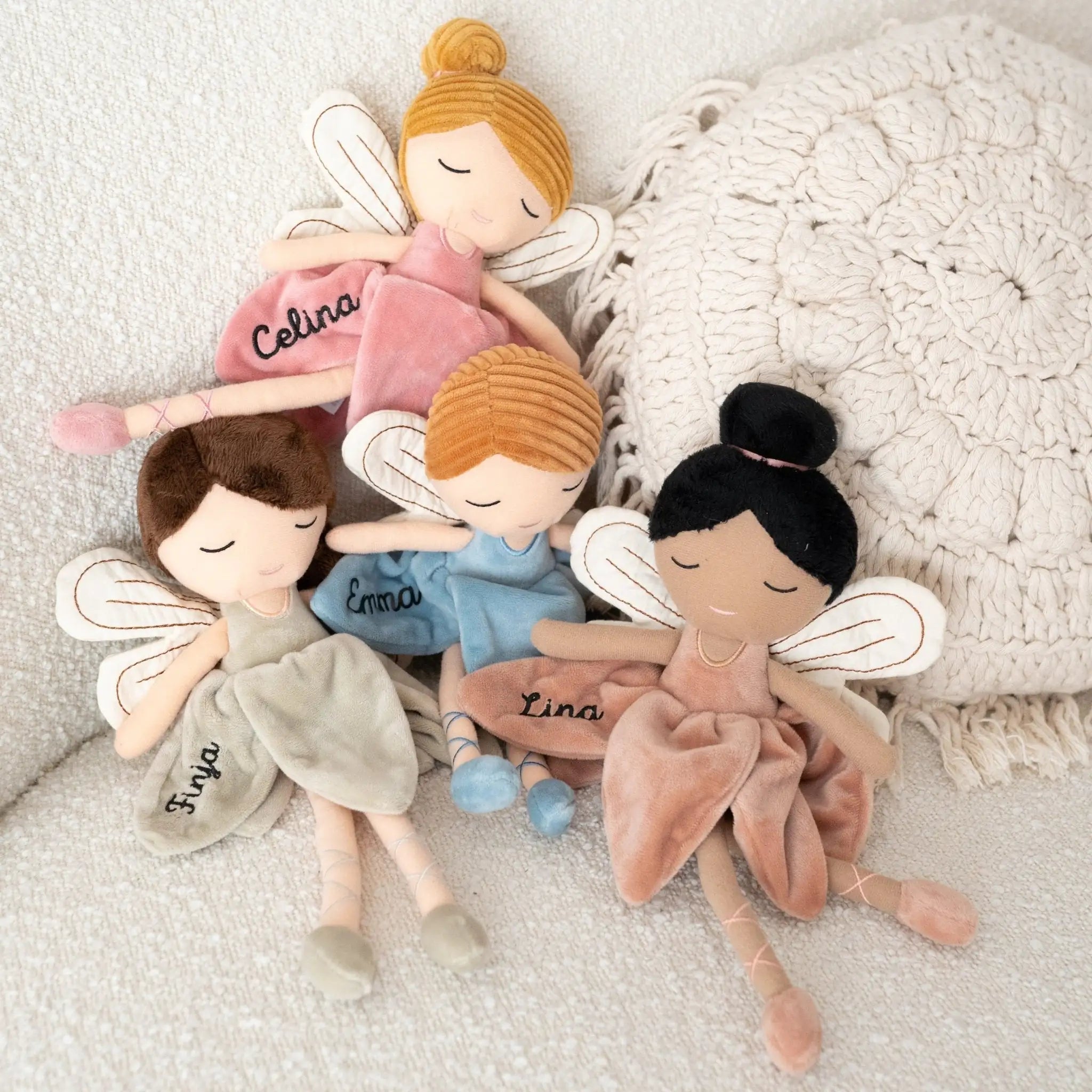 JOLLEIN Stoffpuppe Fee personalisiert - wunderwunsch
