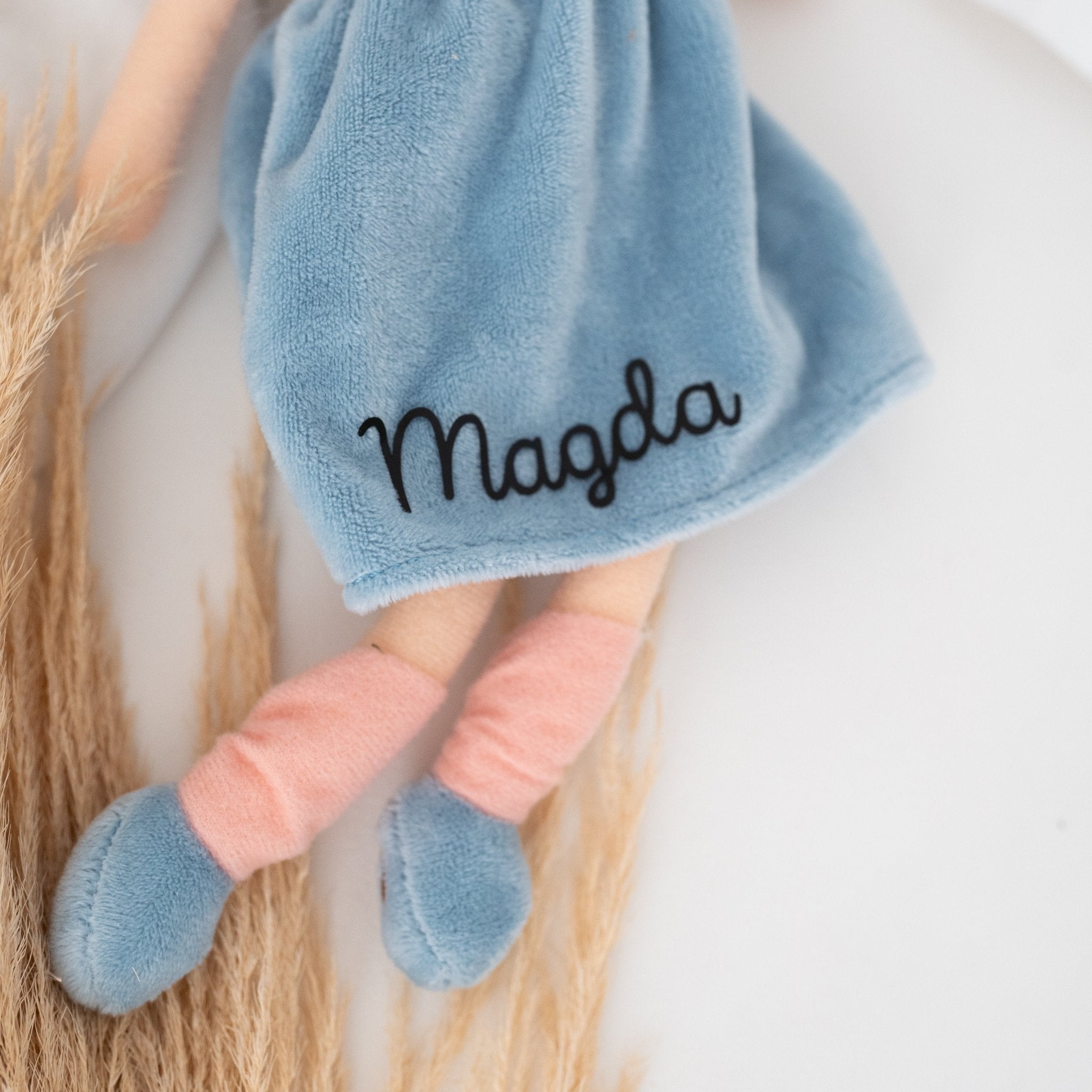 JOLLEIN Stoffpuppe personalisiert - Meerjungfrau, Superheld & Mädchen - wunderwunsch