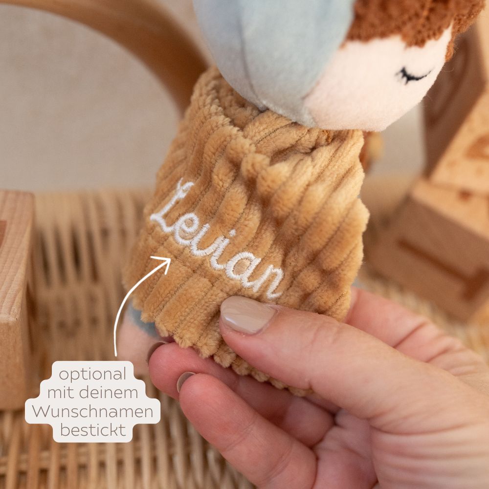 JOLLEIN Stoffpuppe personalisiert - Prinzessin oder Ritter - wunderwunsch