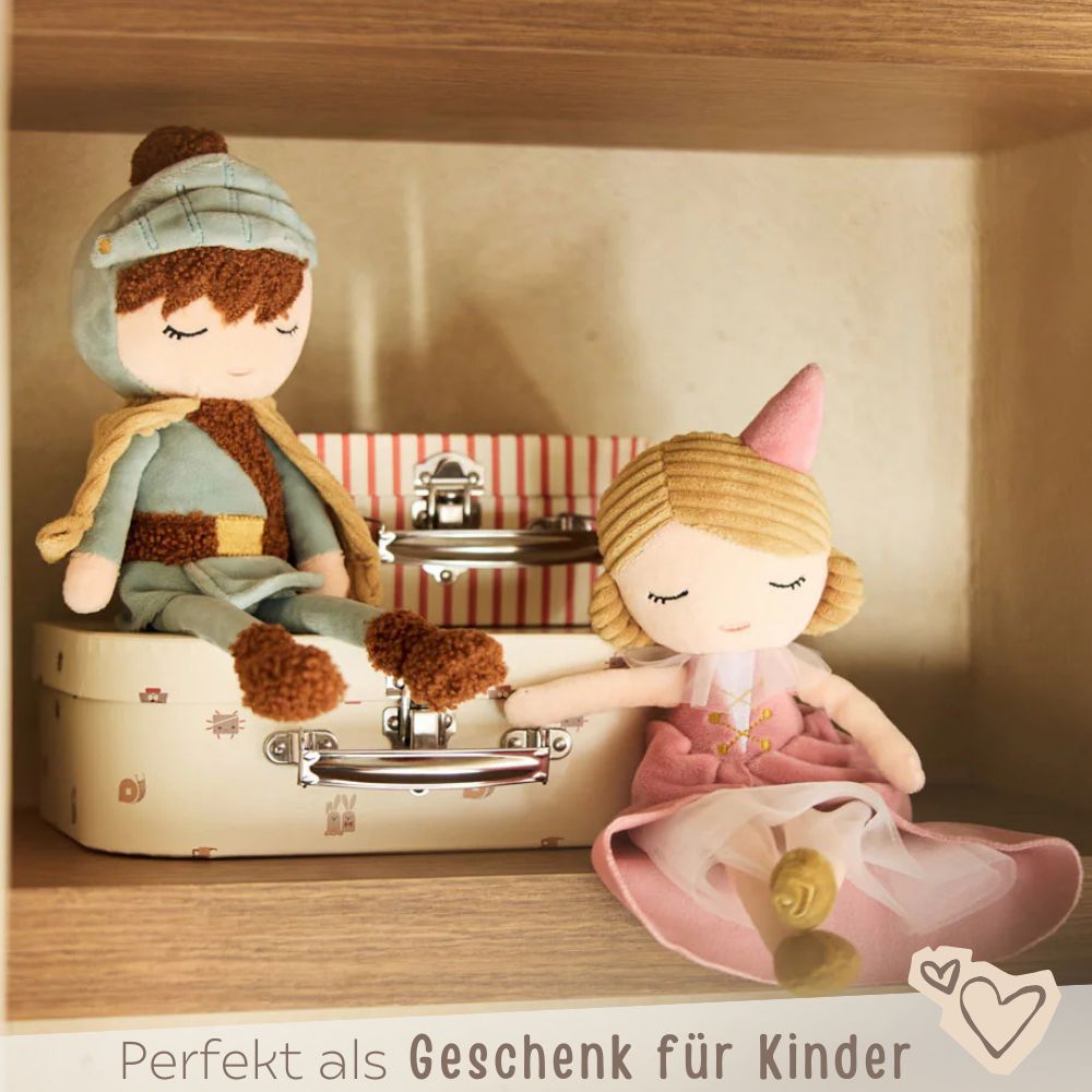 JOLLEIN Stoffpuppe personalisiert - Prinzessin oder Ritter - wunderwunsch