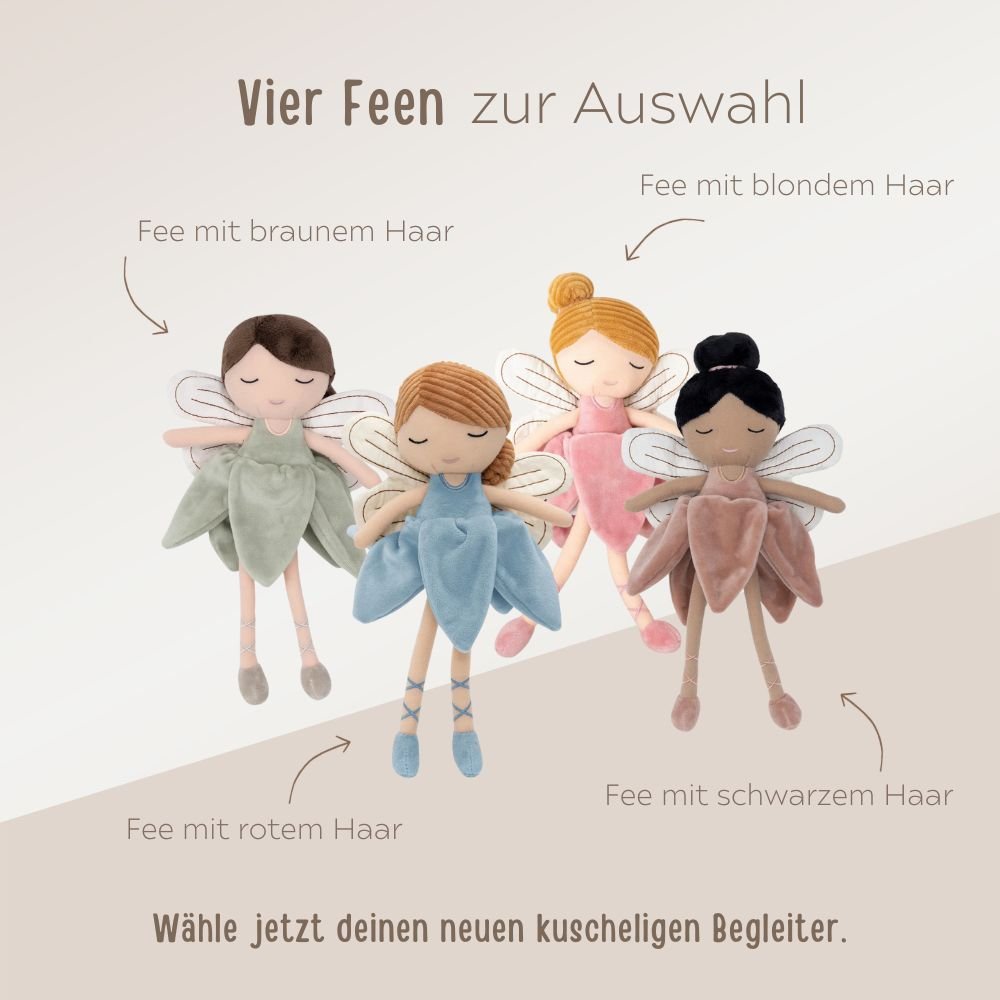 JOLLEIN Stoffpuppe Zahnfee personalisiert - wunderwunsch