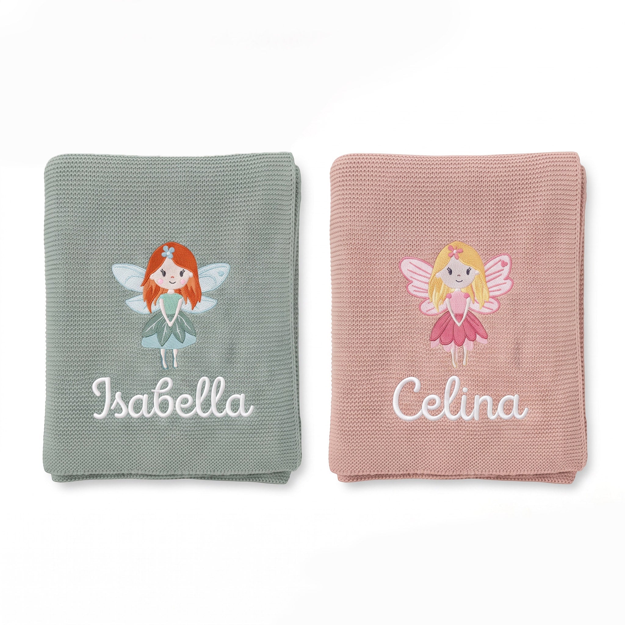 JOLLEIN Strickdecke personalisiert - Wunderwunsch-Fee - wunderwunsch