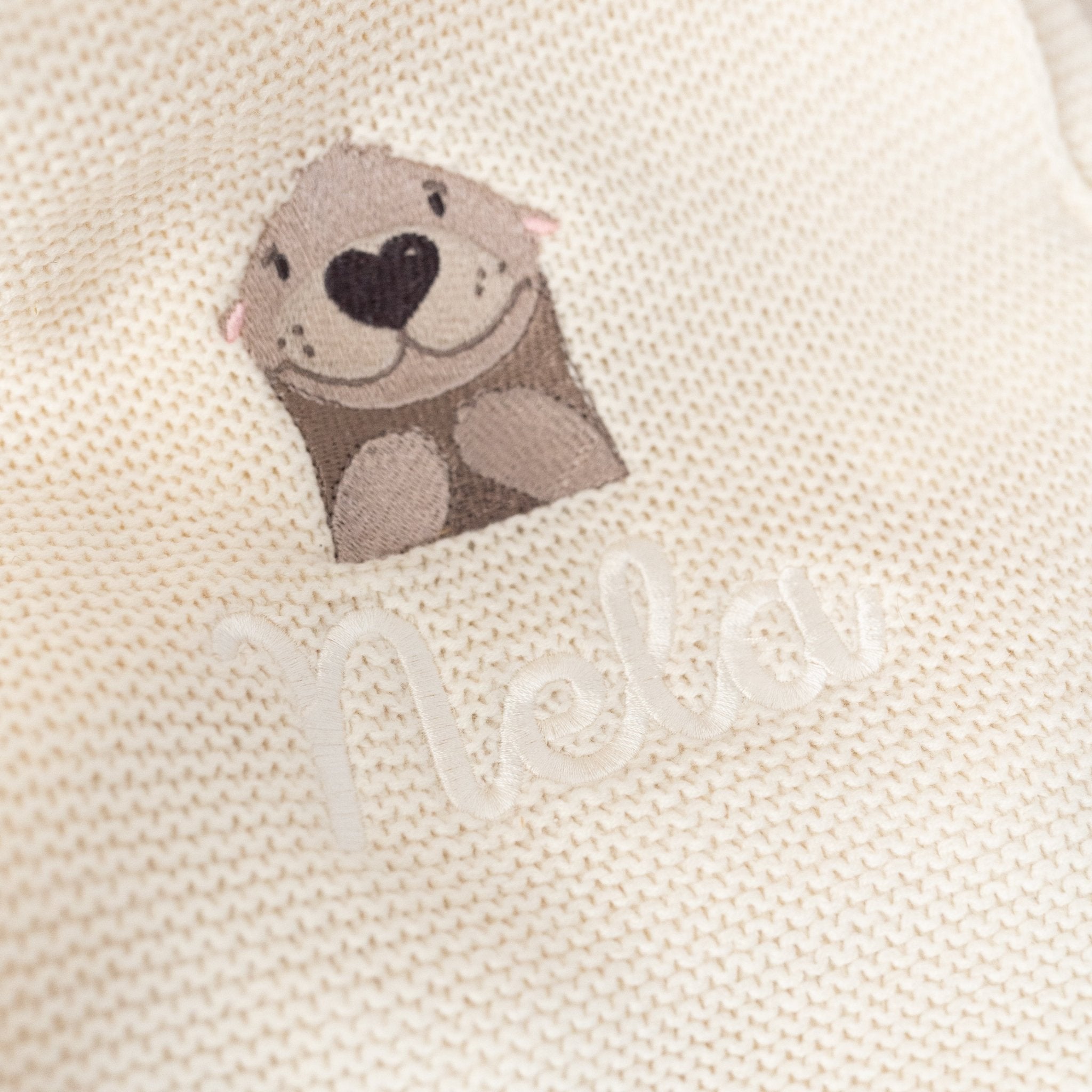 JOLLEIN Strickdecke personalisiert - Wunderwunsch - Tier - wunderwunsch