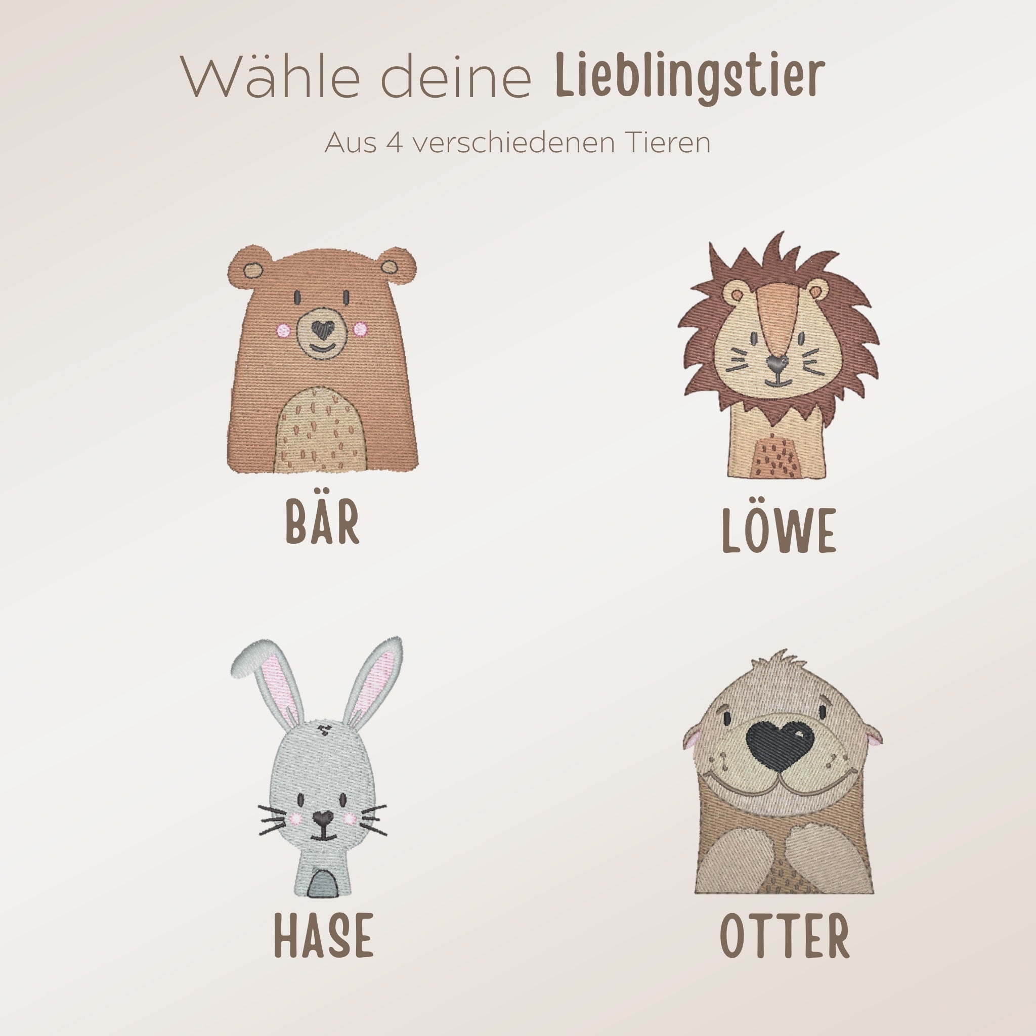 JOLLEIN Strickdecke personalisiert - Wunderwunsch - Tier - wunderwunsch
