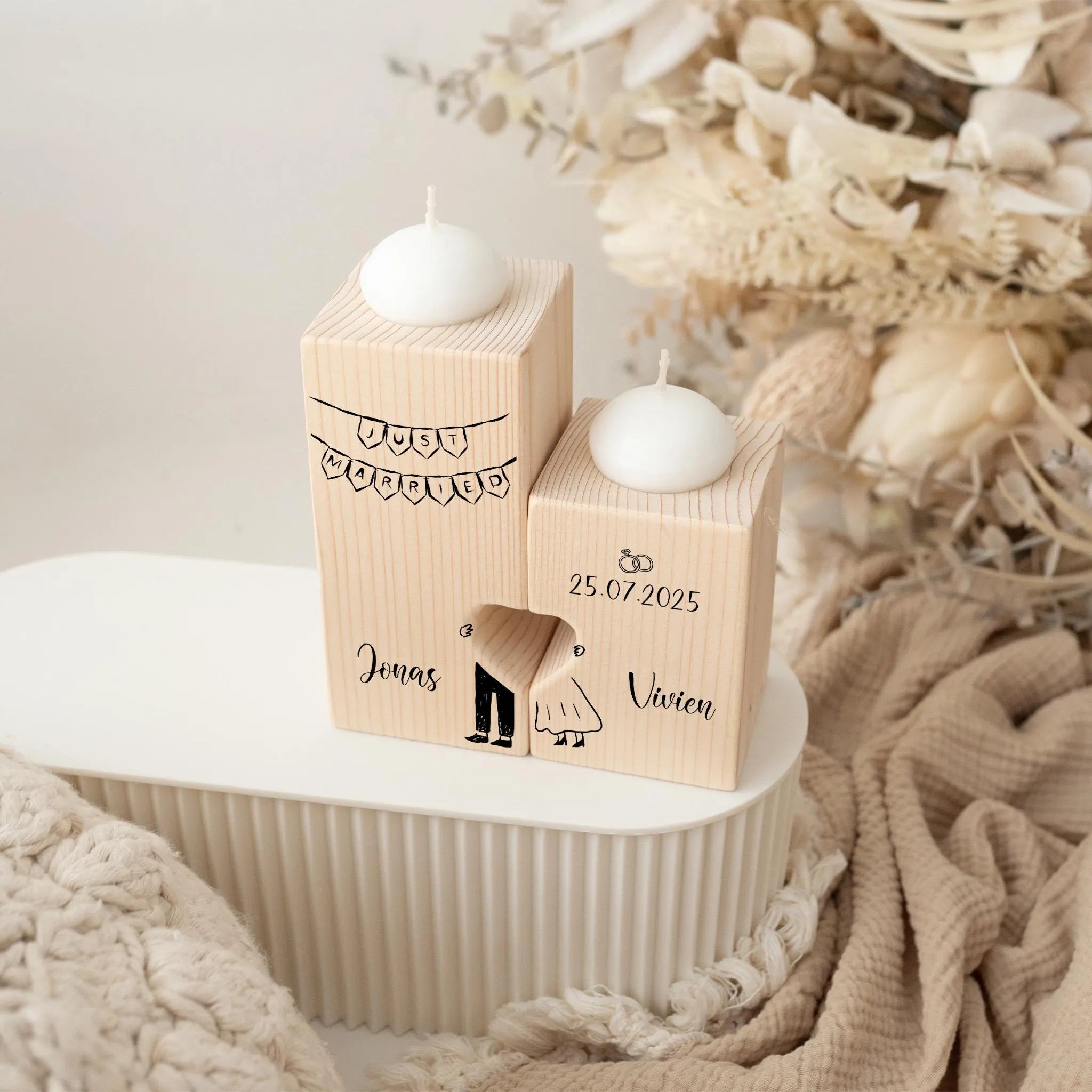 Kerzenständer - Hochzeitsgeschenk - wunderwunsch
