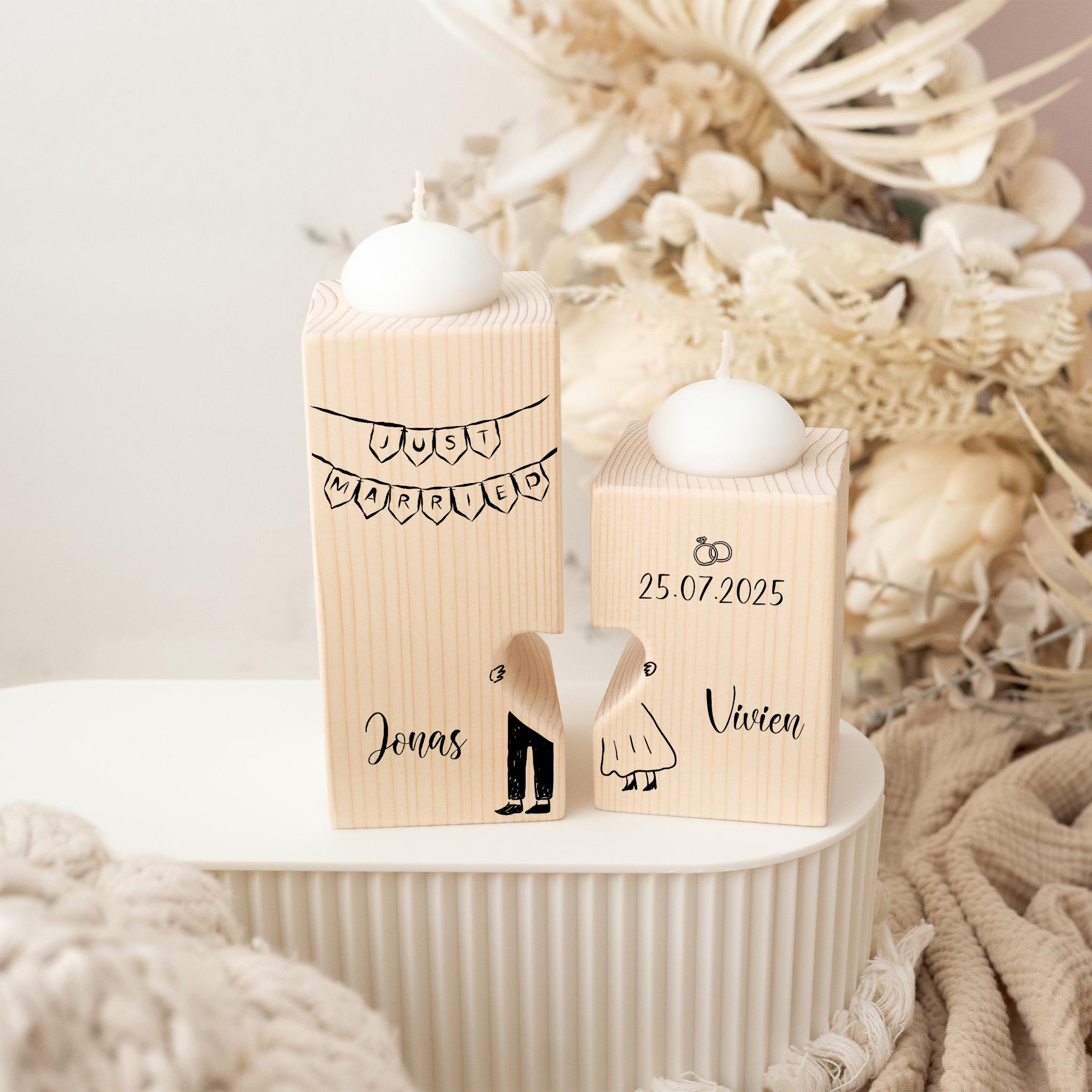 Kerzenständer - Hochzeitsgeschenk - wunderwunsch