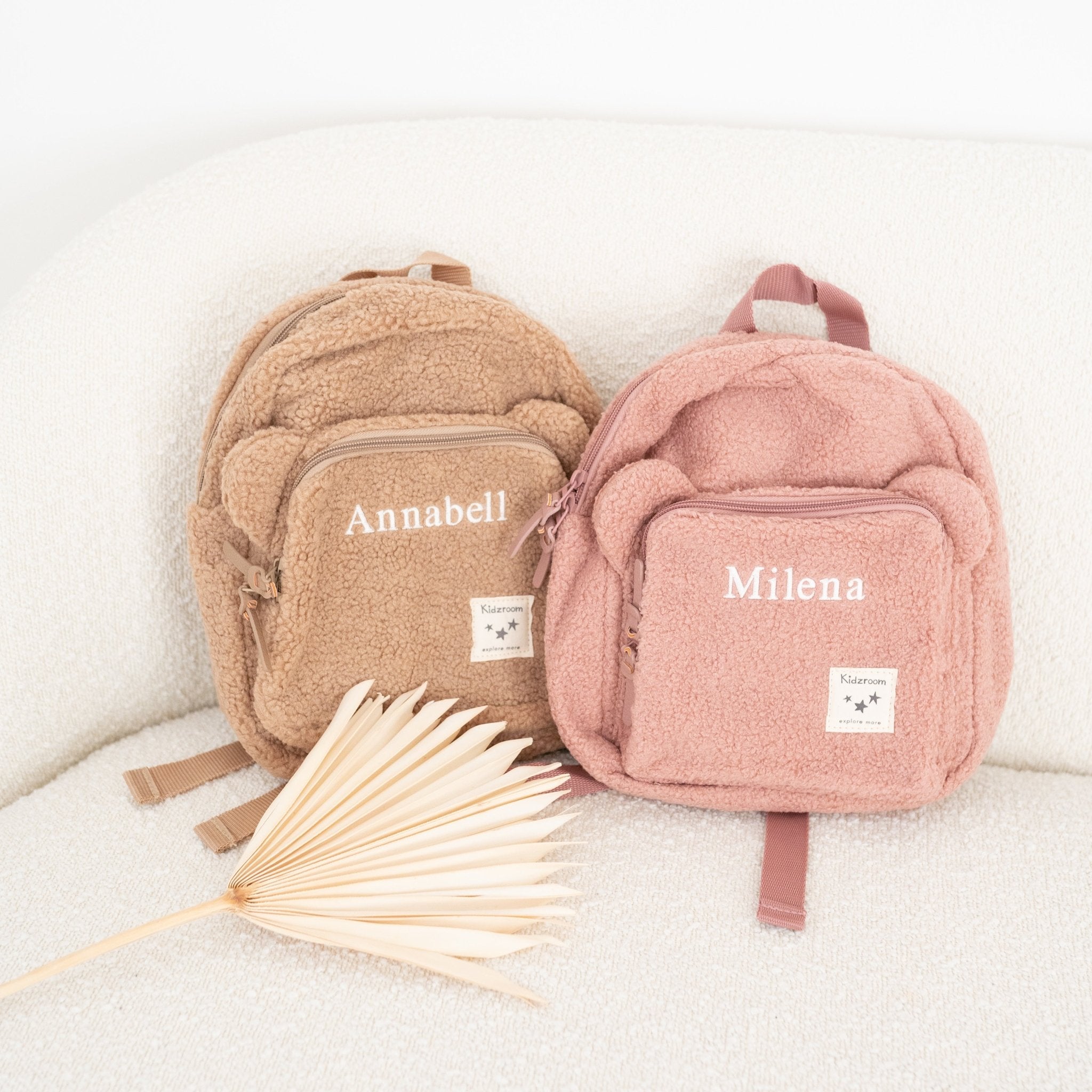 KIDZROOM Teddy Rucksack Plüsch personalisiert - wunderwunsch