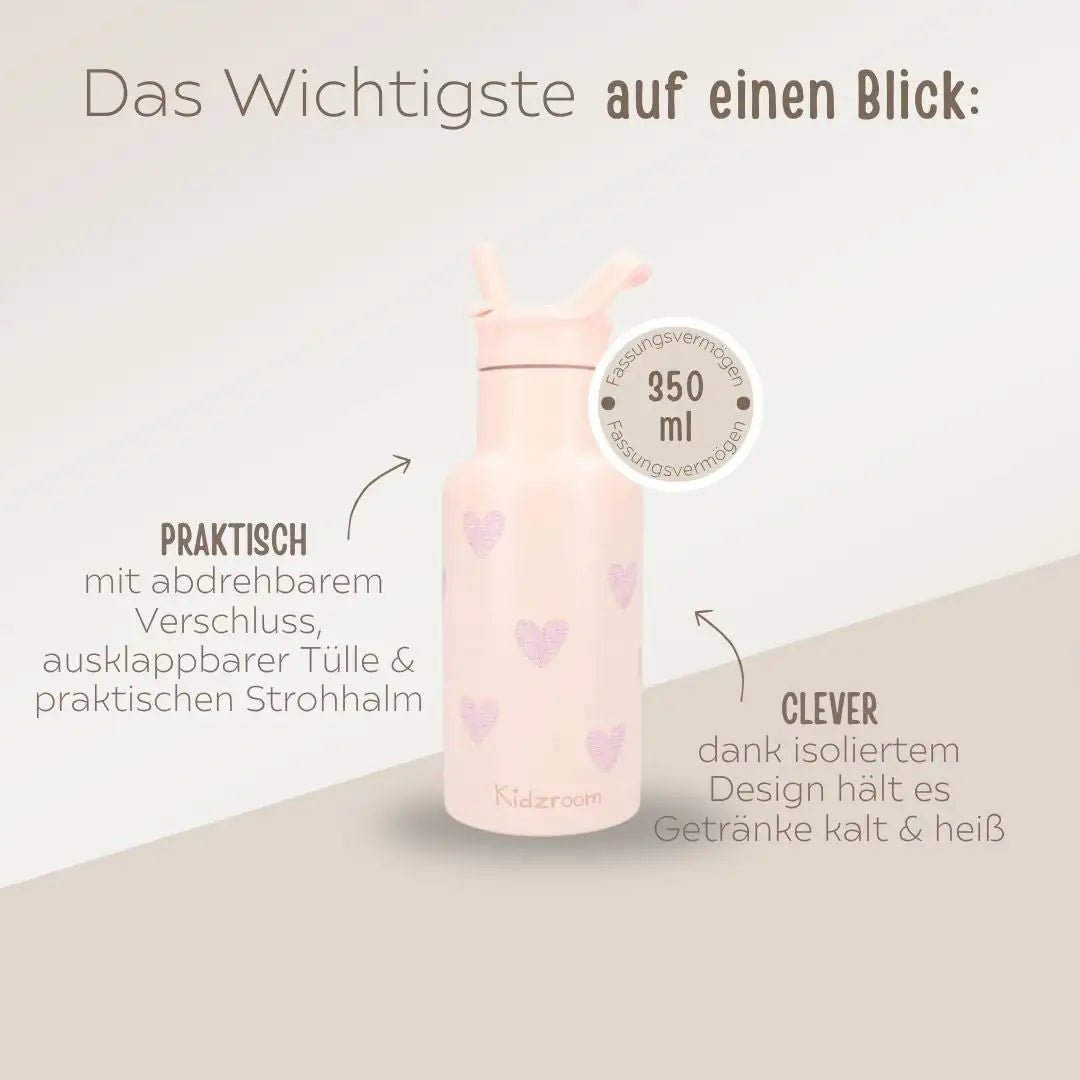 KIDZROOM Trinkflasche 350 ml personalisierbar - wunderwunsch