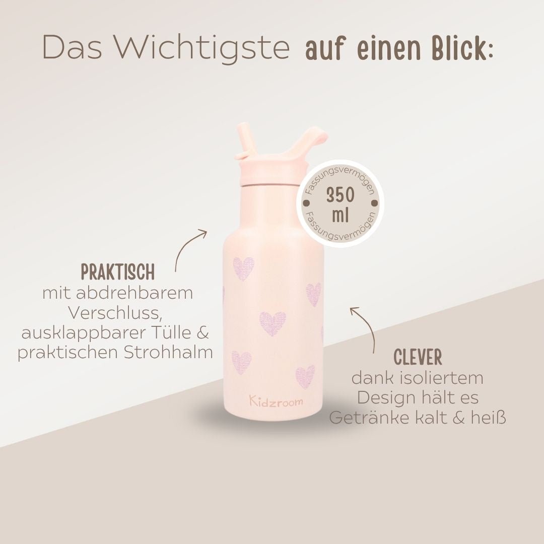 KIDZROOM Trinkflasche 350 ml personalisierbar - wunderwunsch