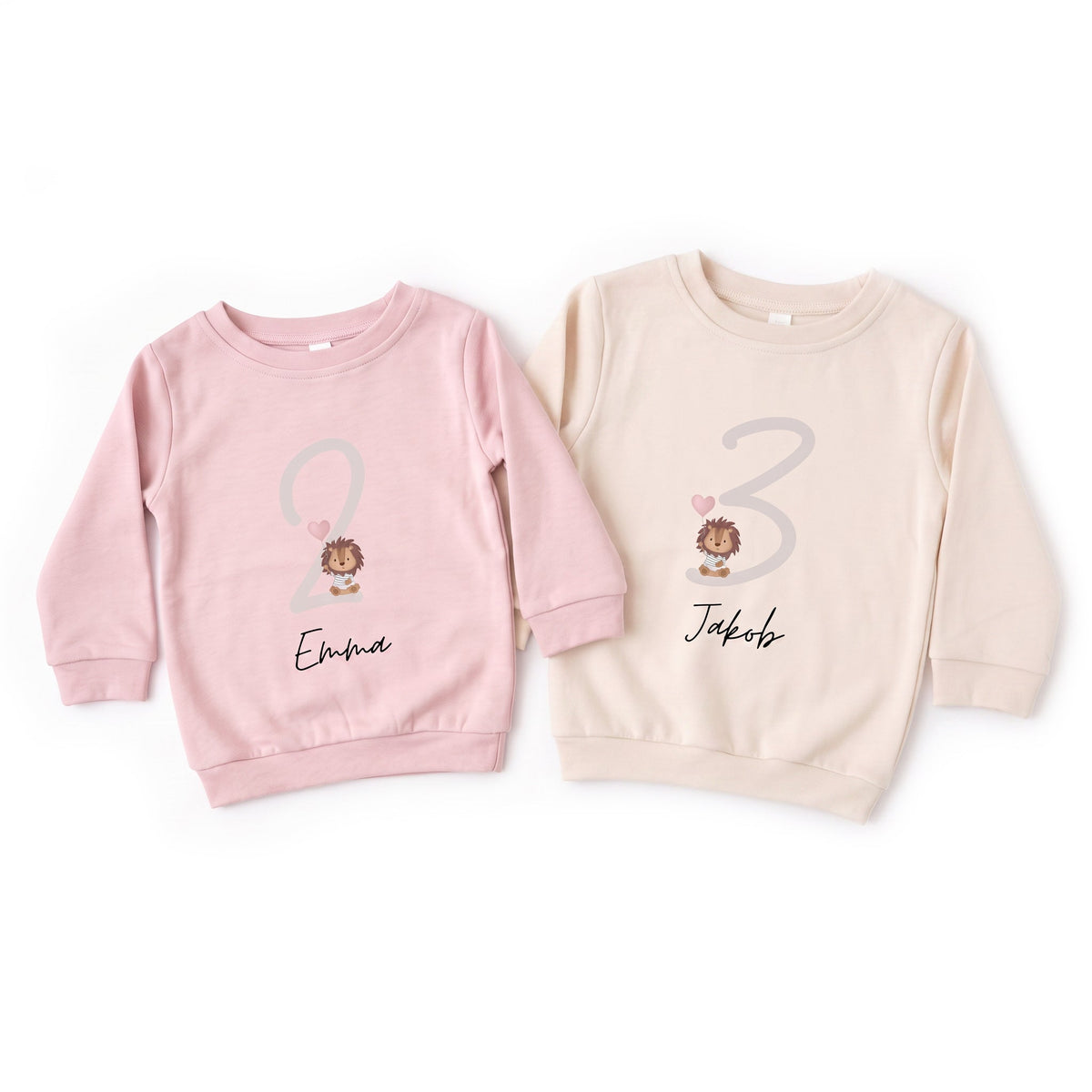 Kinder Sweatshirt "Zahlen Löwe" personalisiert - wunderwunsch