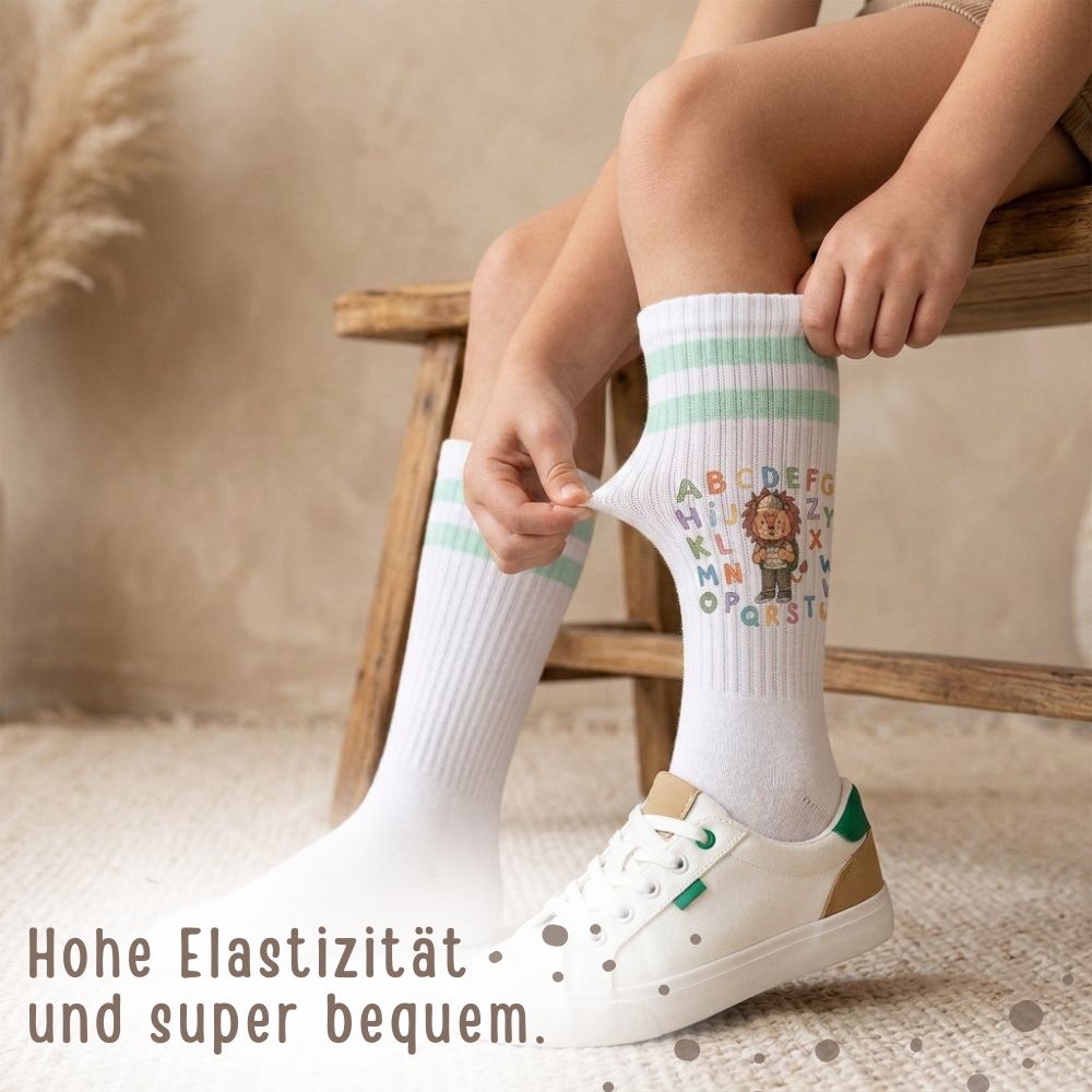 Kindersocken "ABC Löwe" personalisiert - wunderwunsch