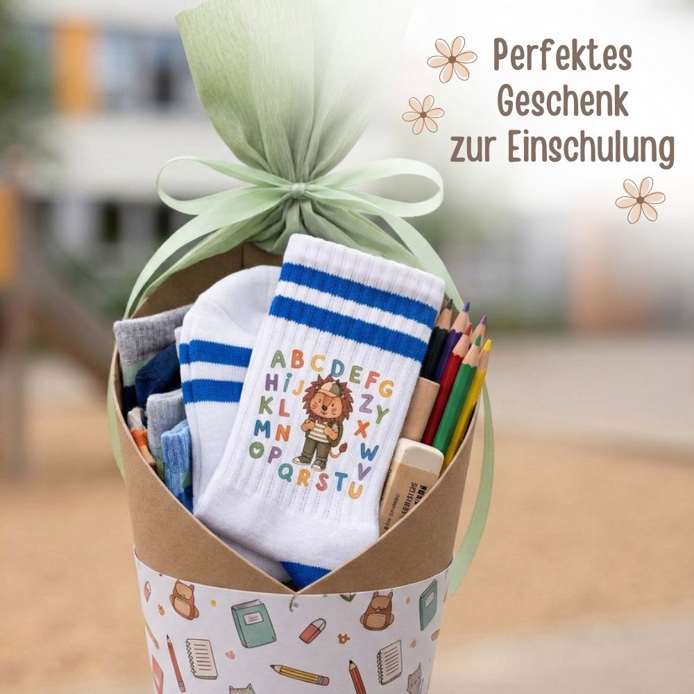 Kindersocken "ABC Löwe" personalisiert - wunderwunsch