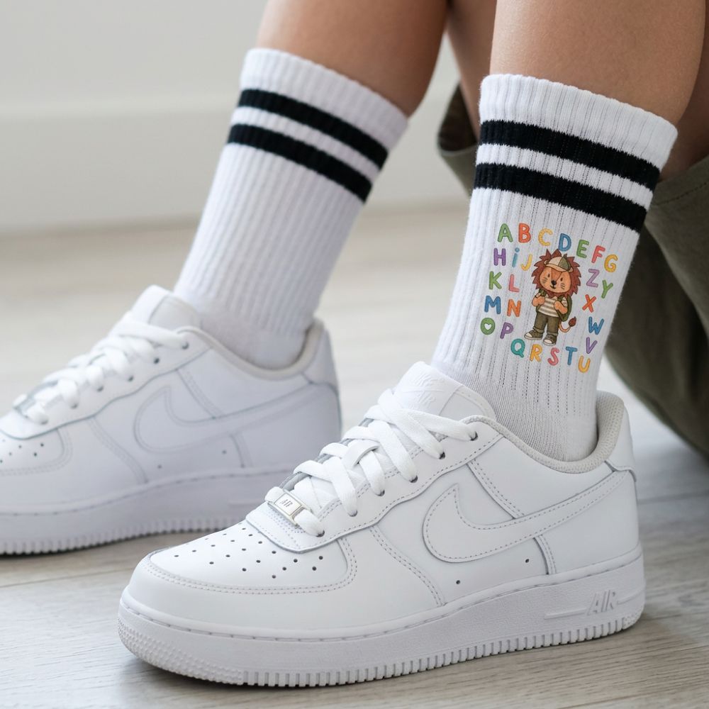 Kindersocken "ABC Löwe" personalisiert - wunderwunsch