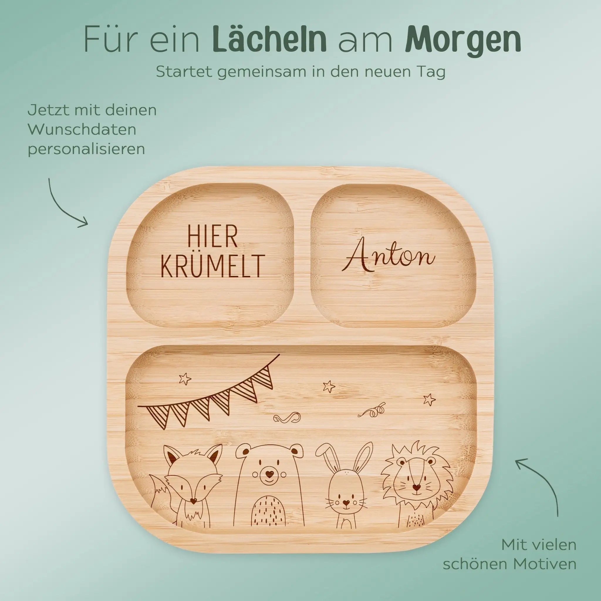 Kinderteller mit Saugnapf + Besteck