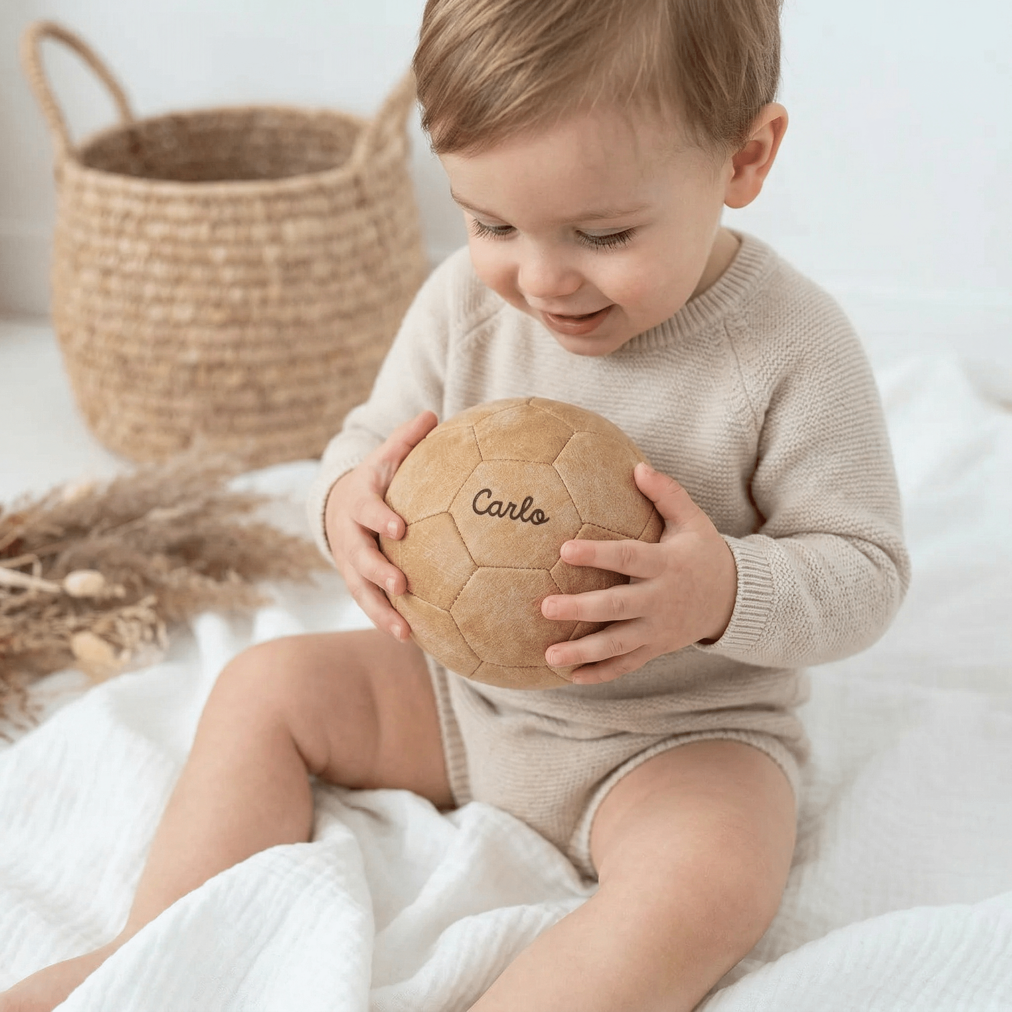 Kleiner Fußball Leder personalisierbar - wunderwunsch