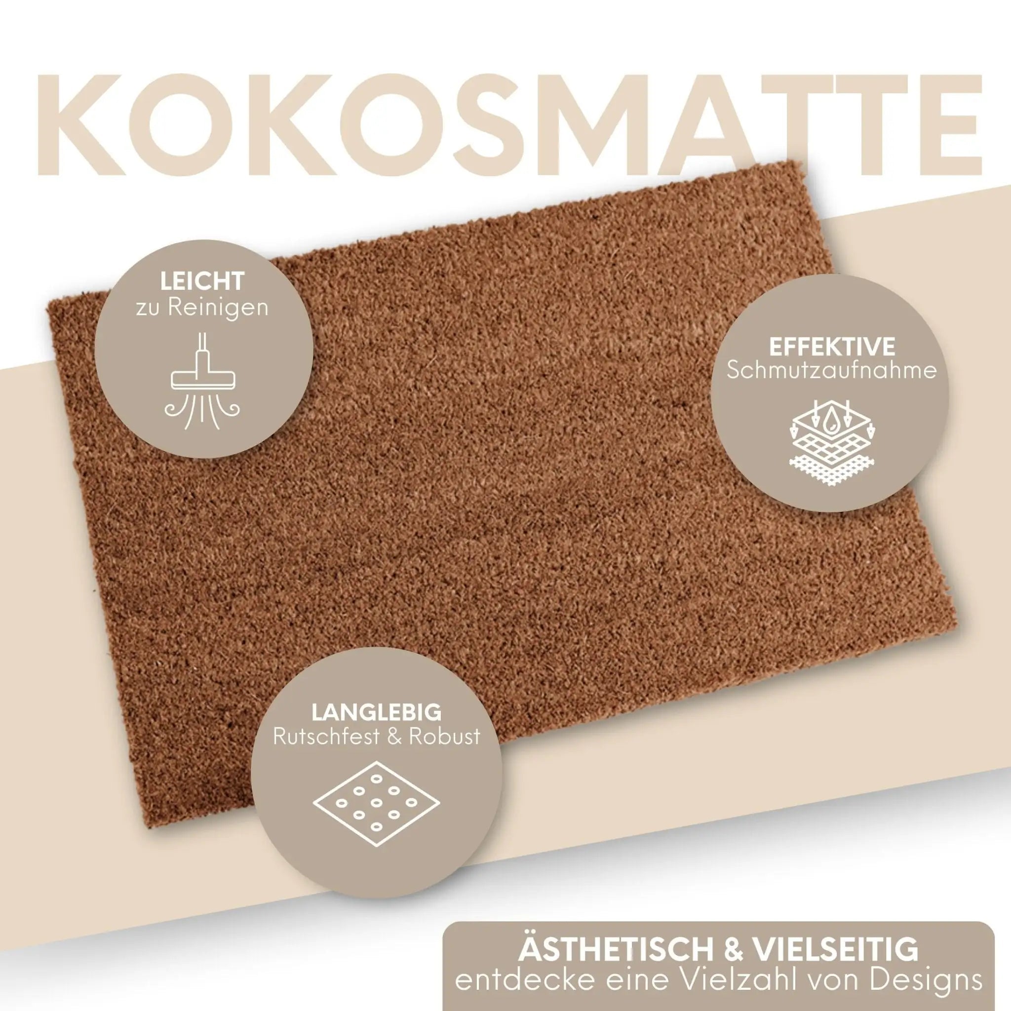 Kokos Fußmatte "Herweinspaziert" - wunderwunsch