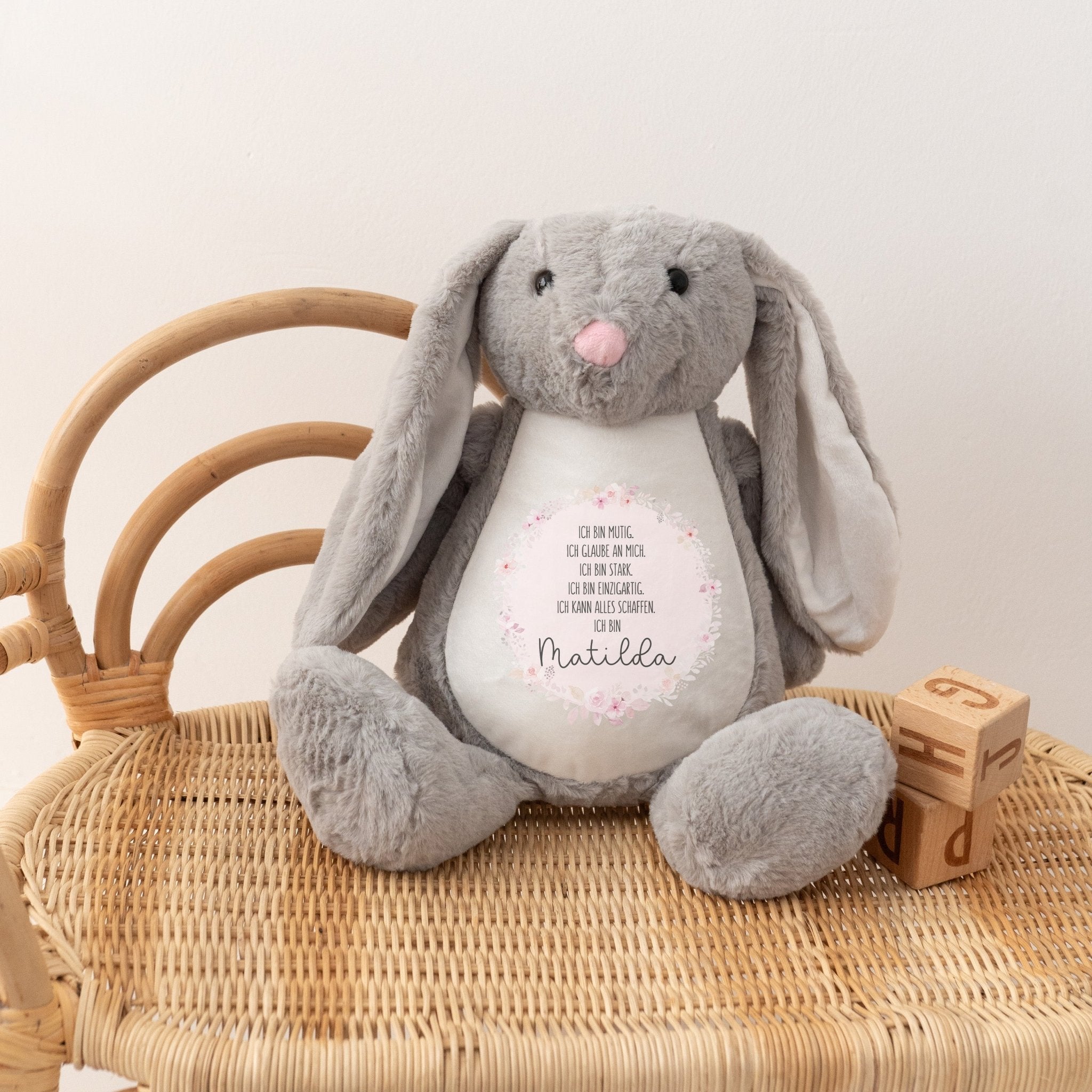 Kuscheltier Hase "Affirmationen" - wunderwunsch