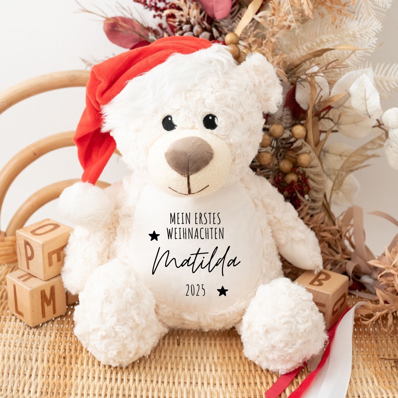 Kuscheltier Weihnachtsbär - wunderwunsch