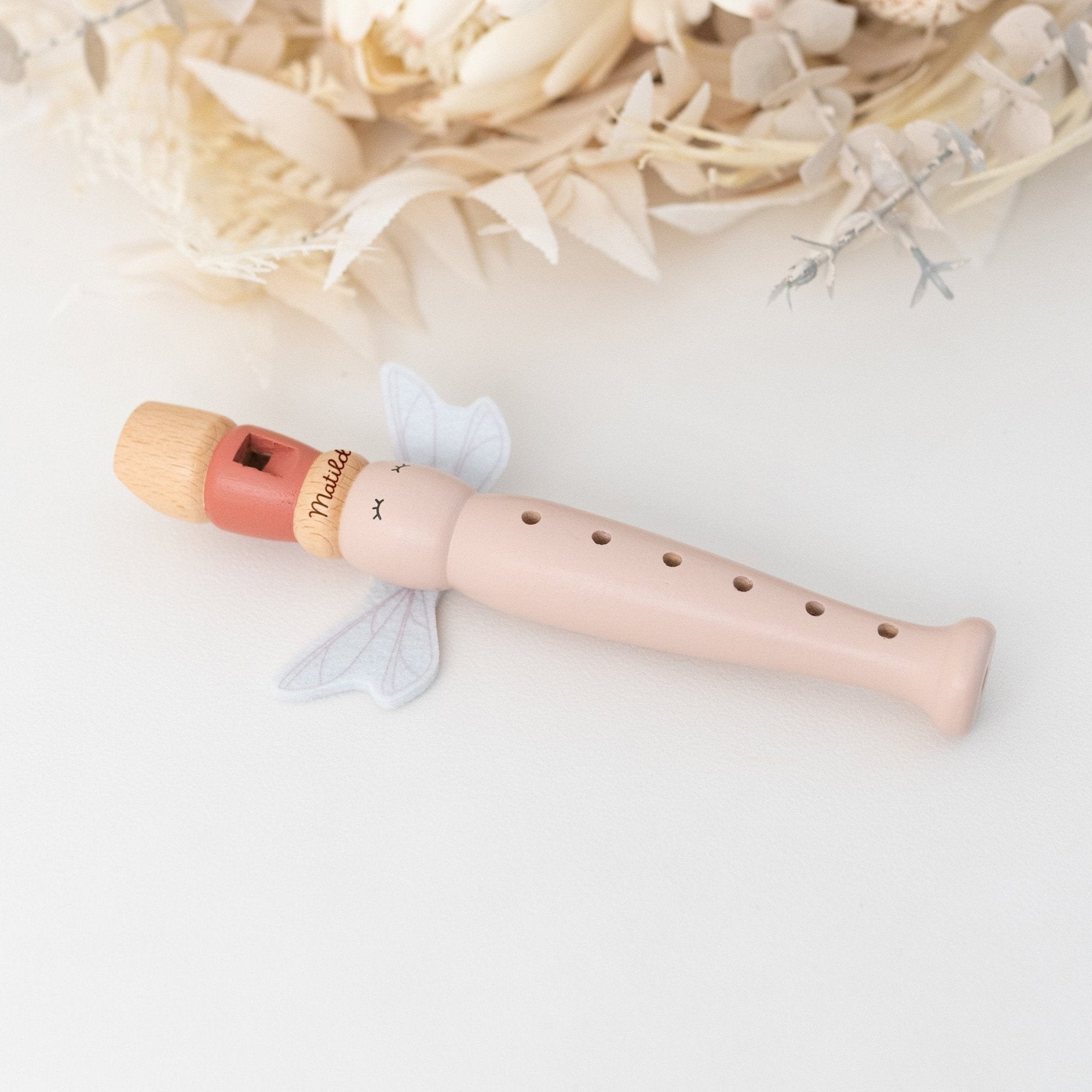 LABEL LABEL Flöte personalisiert - rosa, blau oder nougat - wunderwunsch