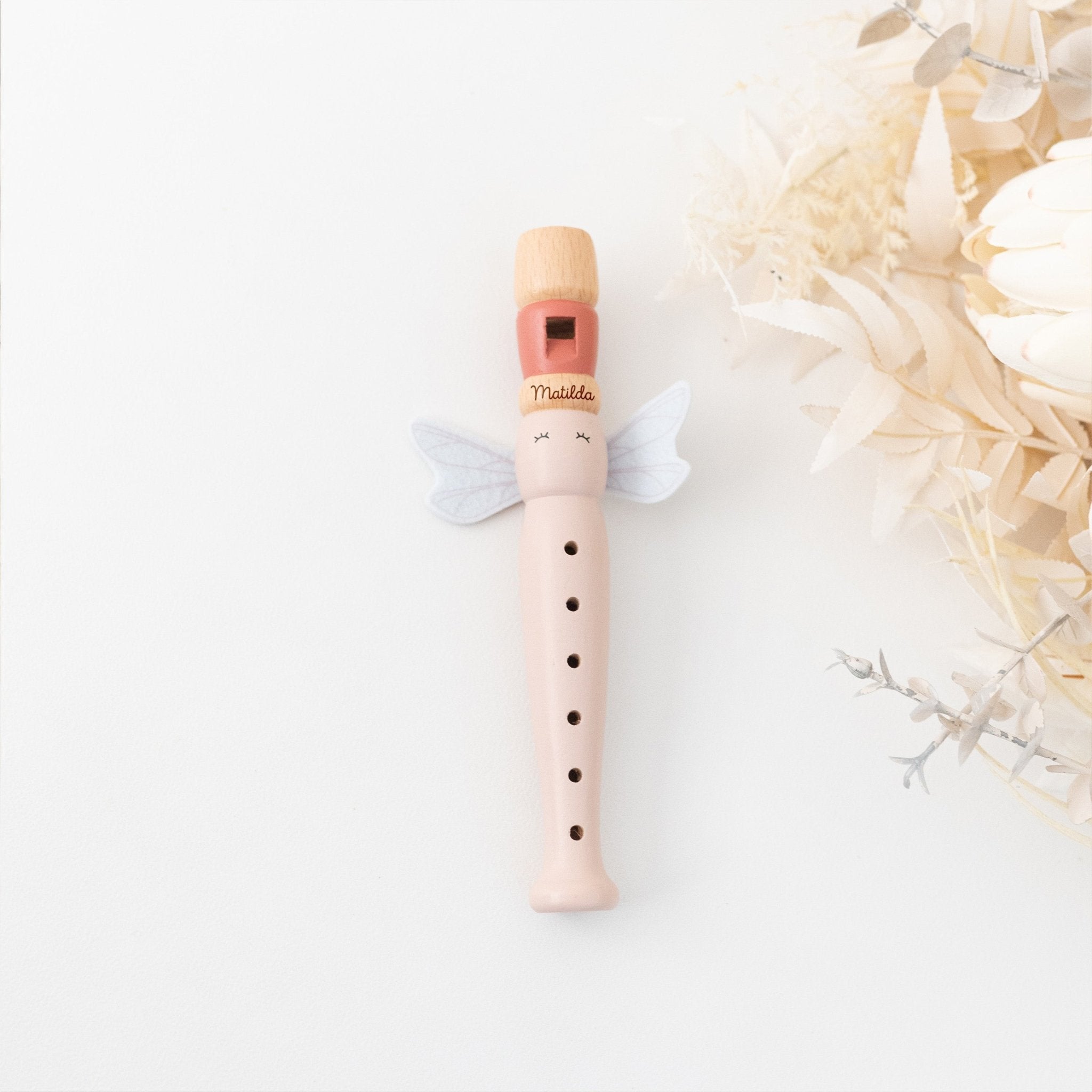 LABEL LABEL Flöte personalisiert - rosa, blau oder nougat - wunderwunsch