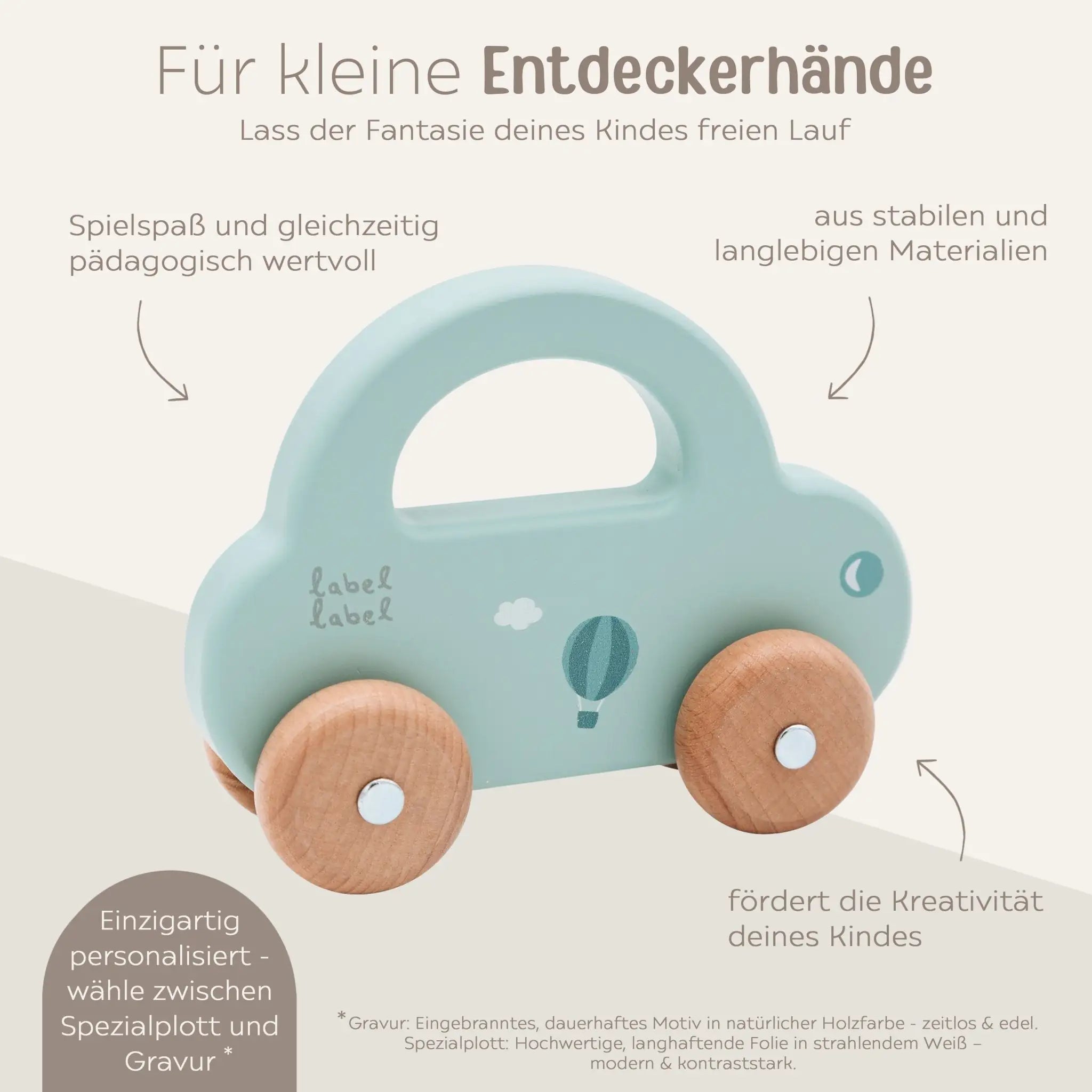 LABEL LABEL Holz Auto personalisiert - wunderwunsch