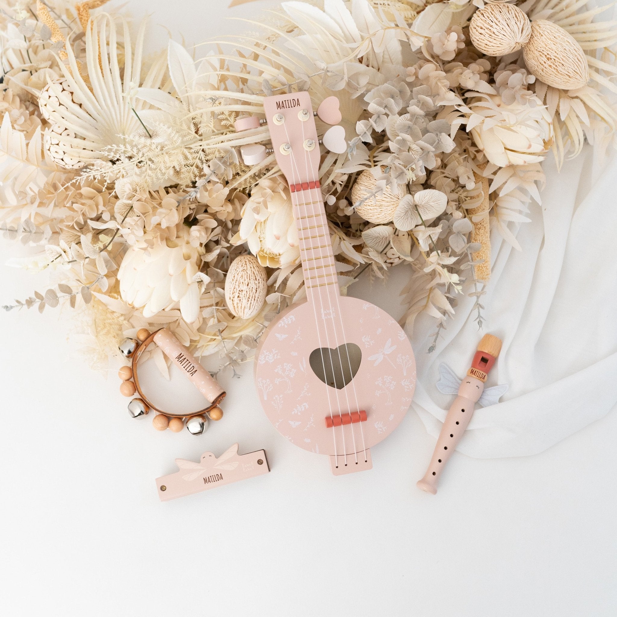 LABEL LABEL Musikspielzeug Set 4 - teilig - rosa, blau oder nougat - wunderwunsch