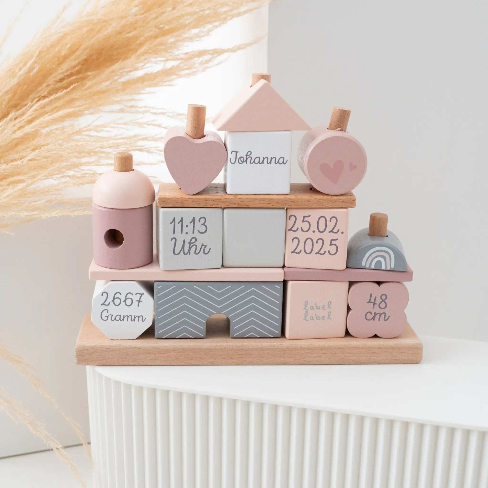 LABEL LABEL Stapelhaus Holz personalisiert - wunderwunsch