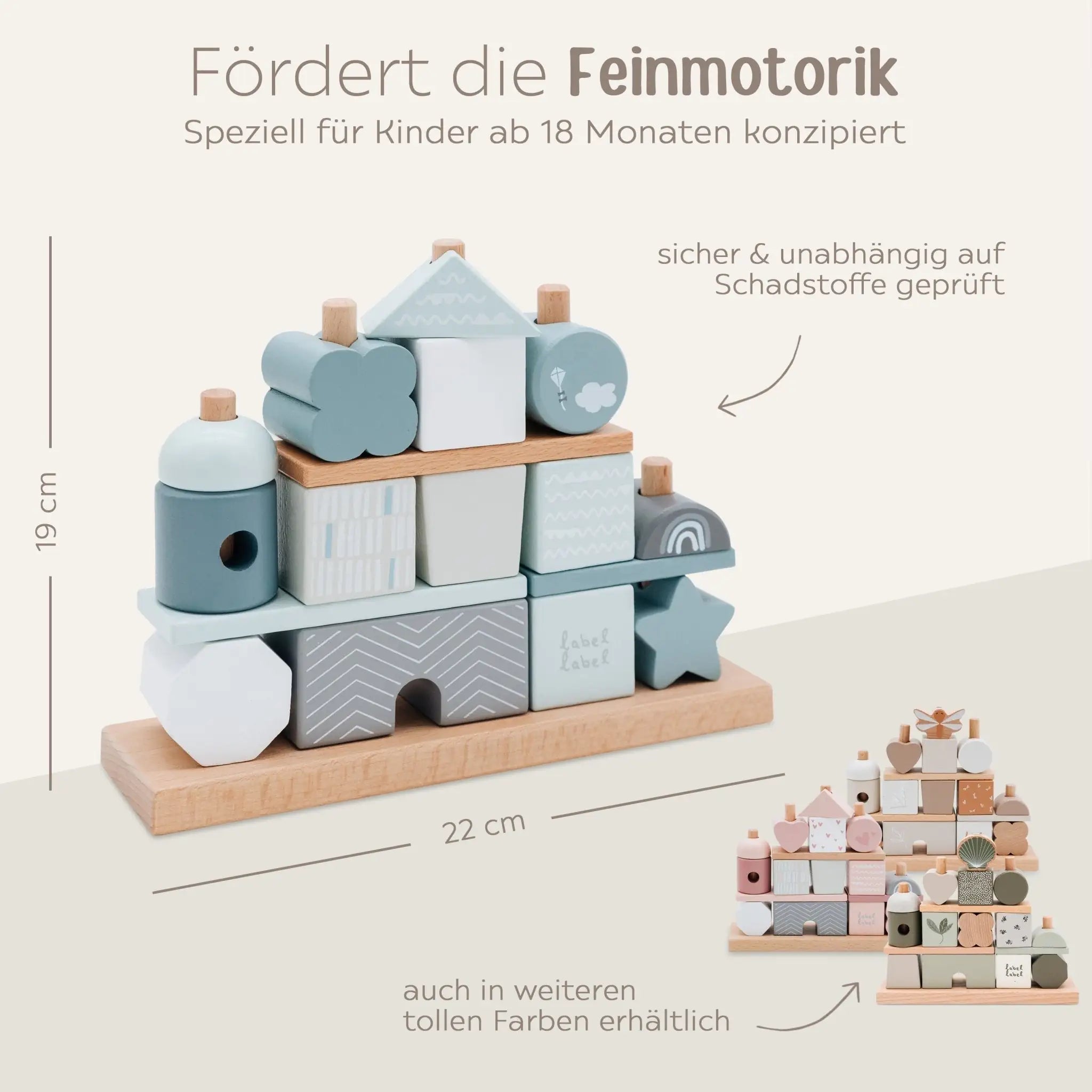 LABEL LABEL Stapelhaus Holz personalisiert - wunderwunsch
