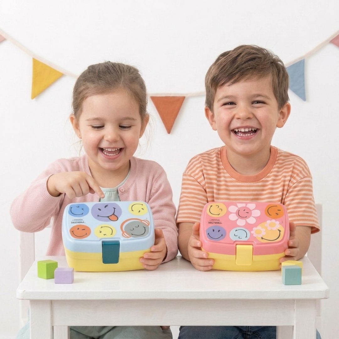LÄSSIG Brotdose Smileys personalisierbar - wunderwunsch