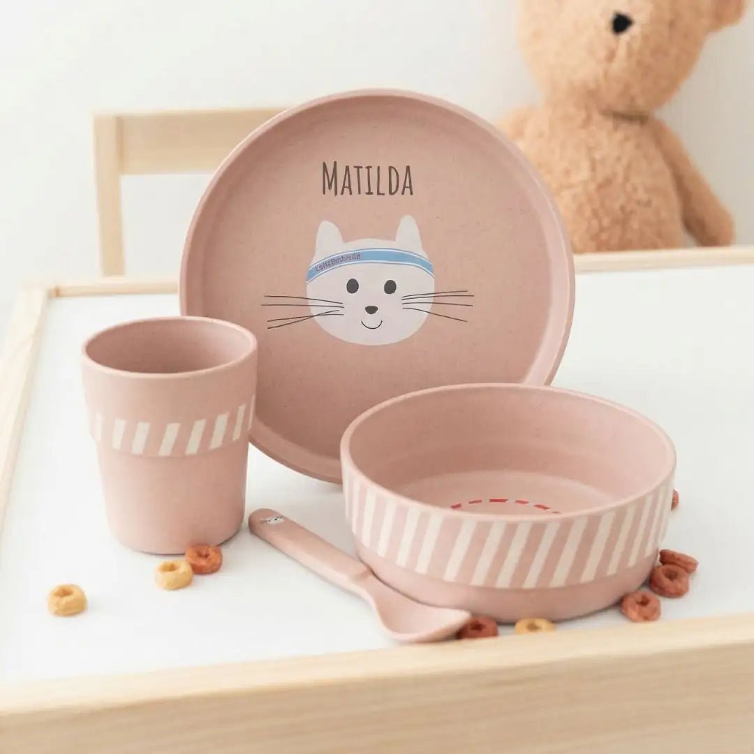 LÄSSIG Geschirr - Set "Katze" - wunderwunsch