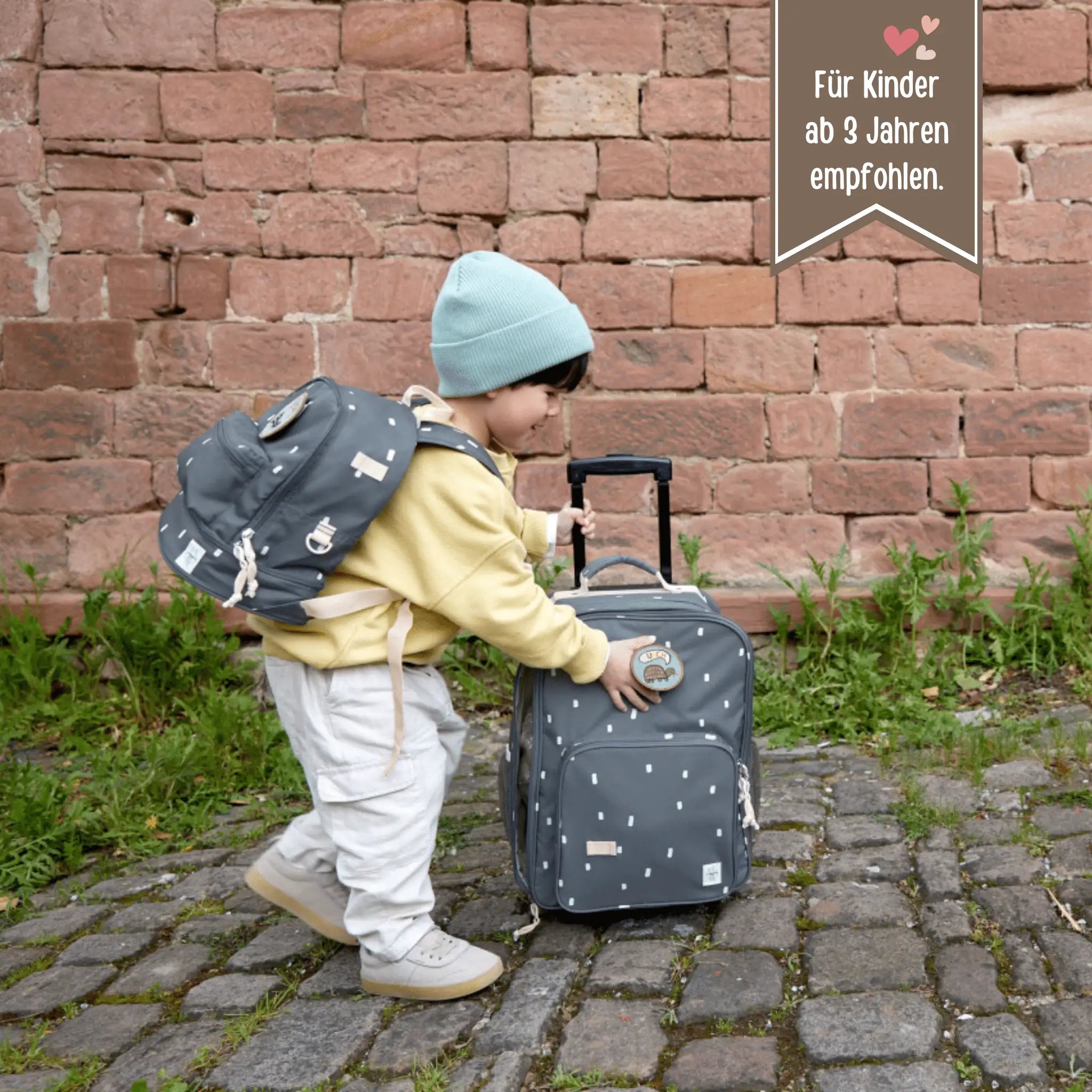 LÄSSIG Kinder Koffer "Punkte" personalisierbar - wunderwunsch