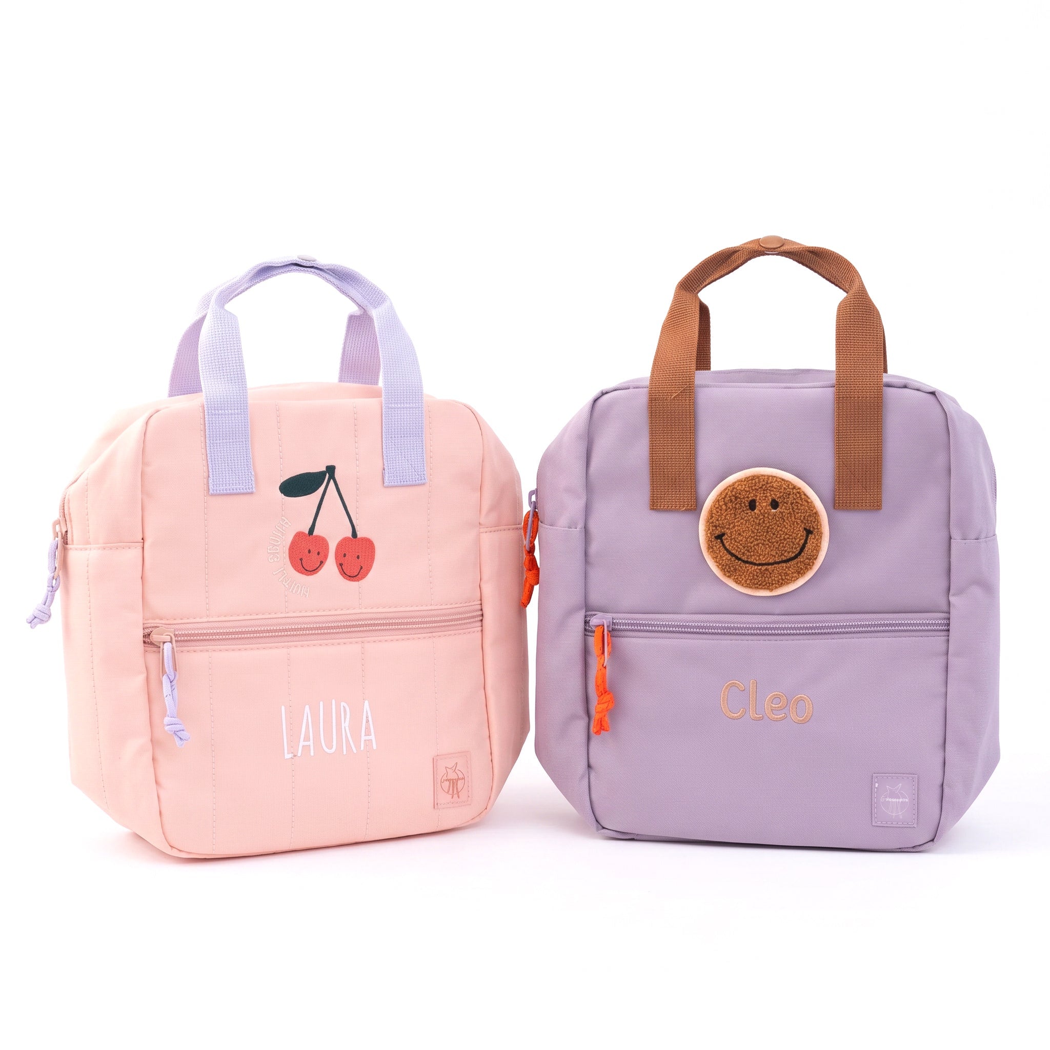 LÄSSIG Rucksack Kirsche & Smiley personalisiert - wunderwunsch